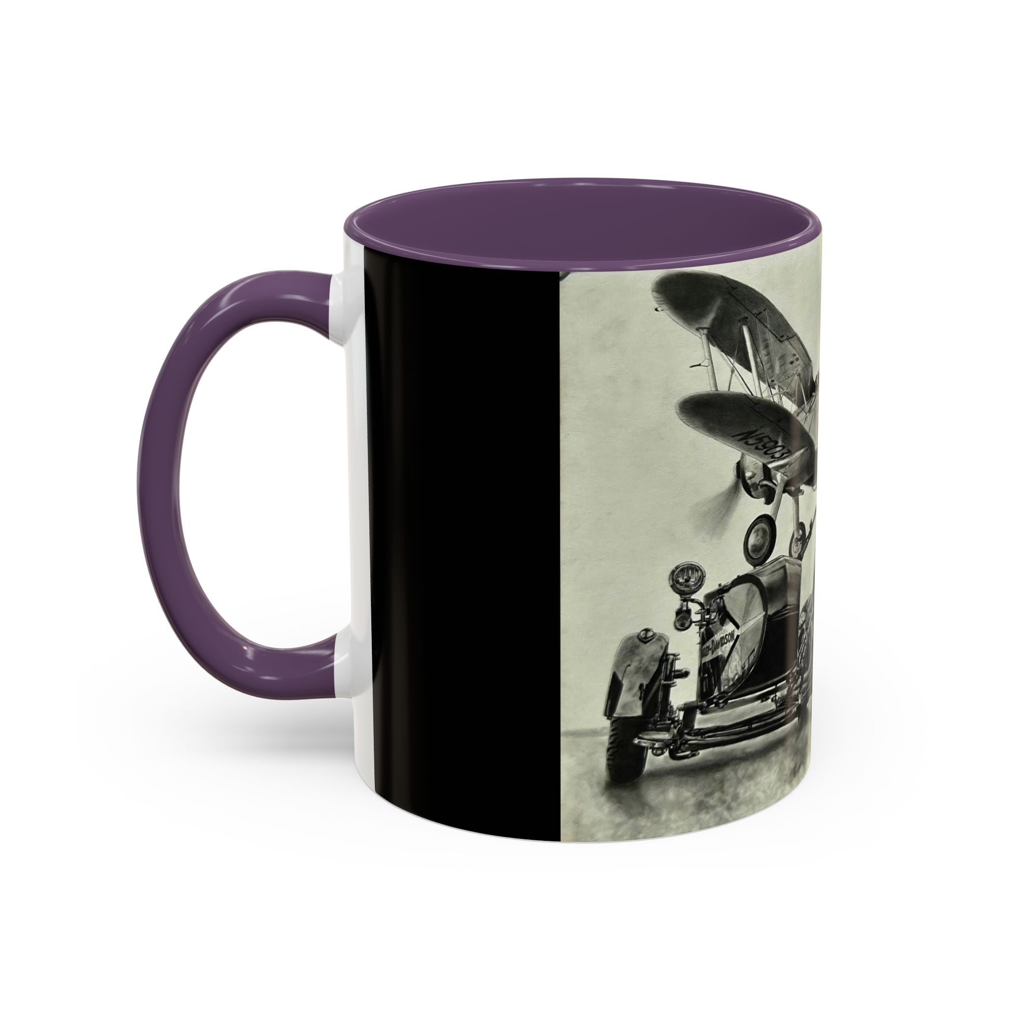 17 Retro Motorcycle & Airplane Coffee Mug