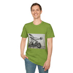 Old-School Aviation Meets Two Wheels T-Shirt
