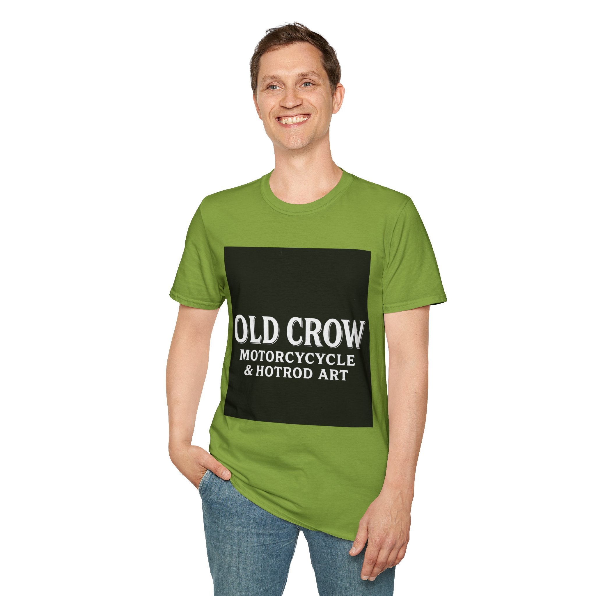 Old Crow Motorcycle & Hotrod Art  T-Shirt