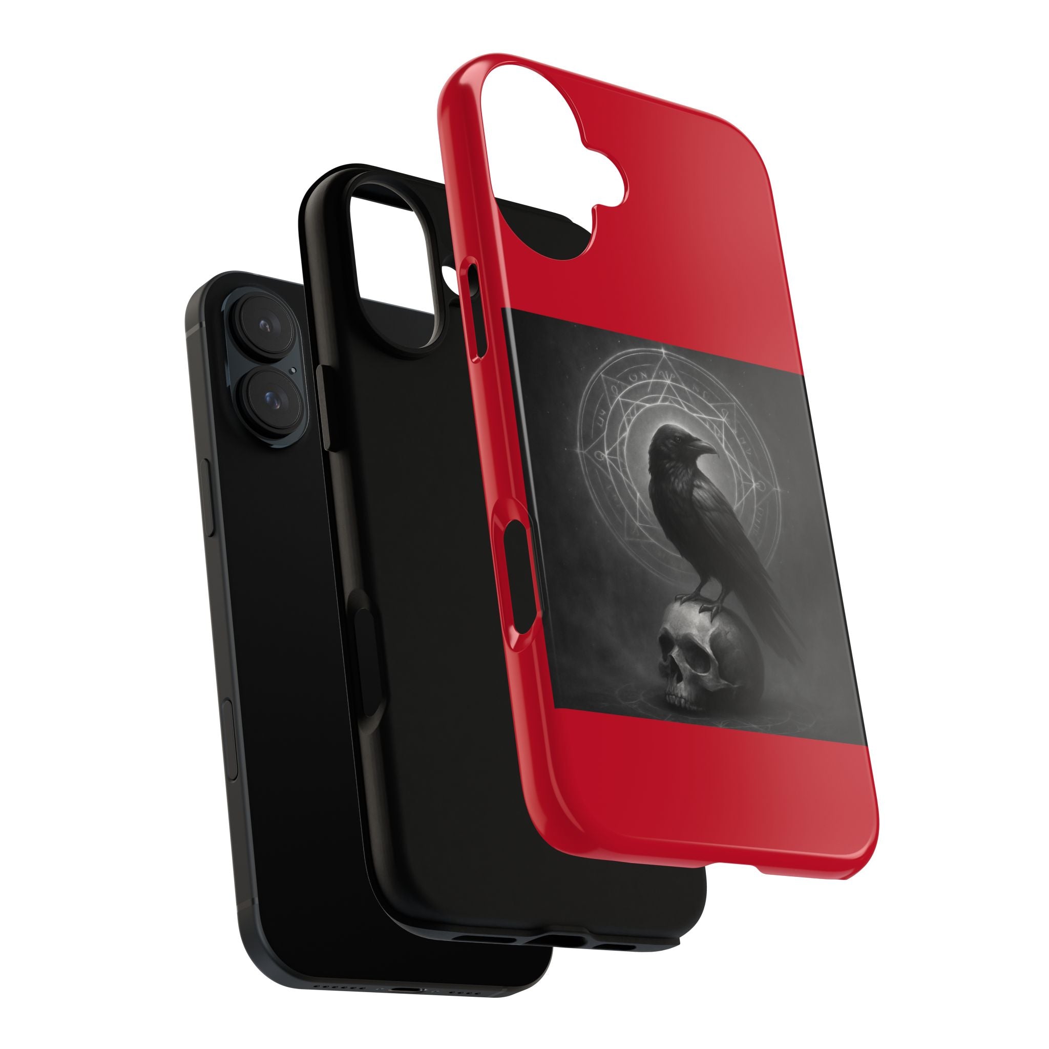 Occult Raven Sigil & Skull Art Cases