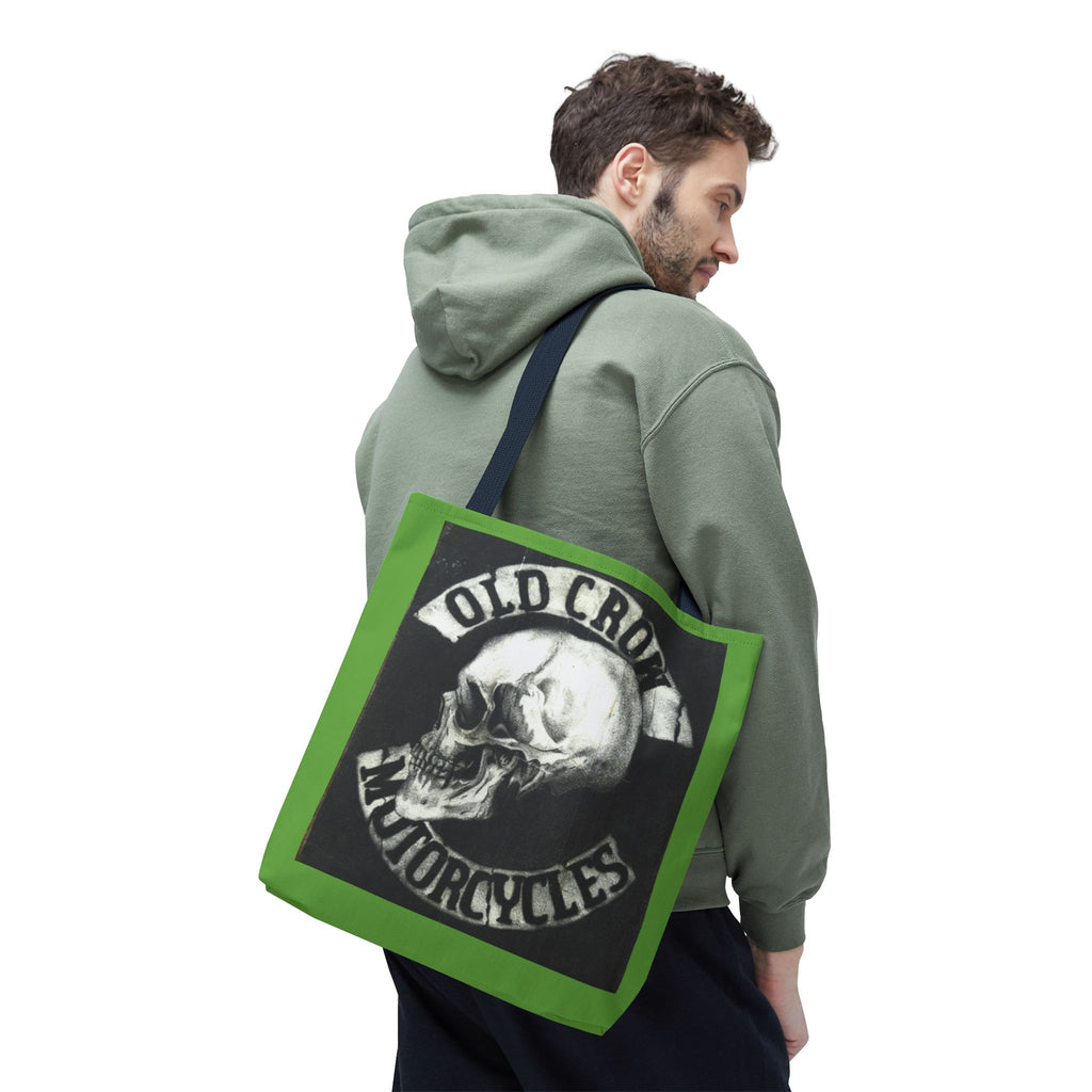 Old Crow Motorcycles Skull Emblem Tote Bag