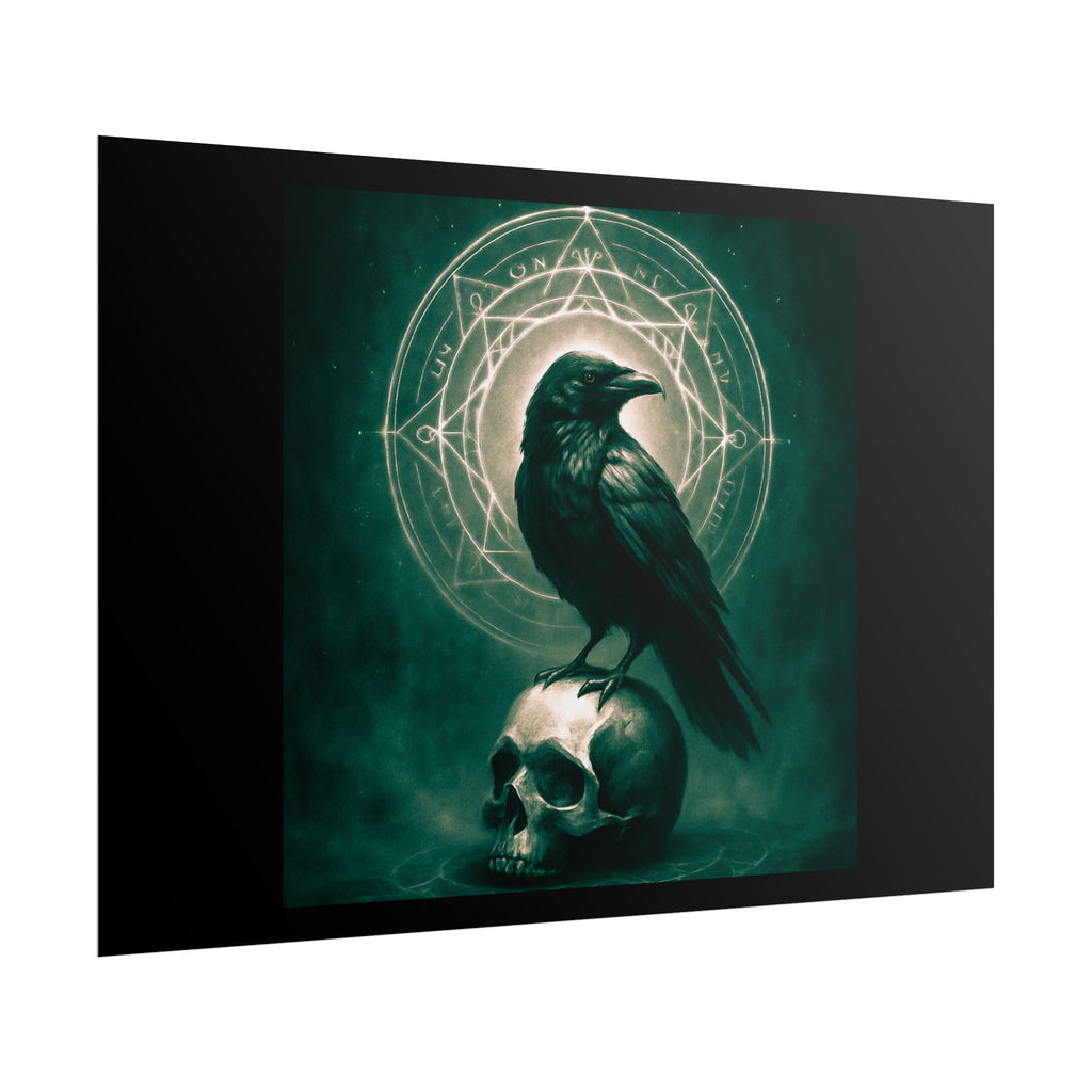 Mystical Raven Art Poster | Dark Aesthetic Wall Decor for Home