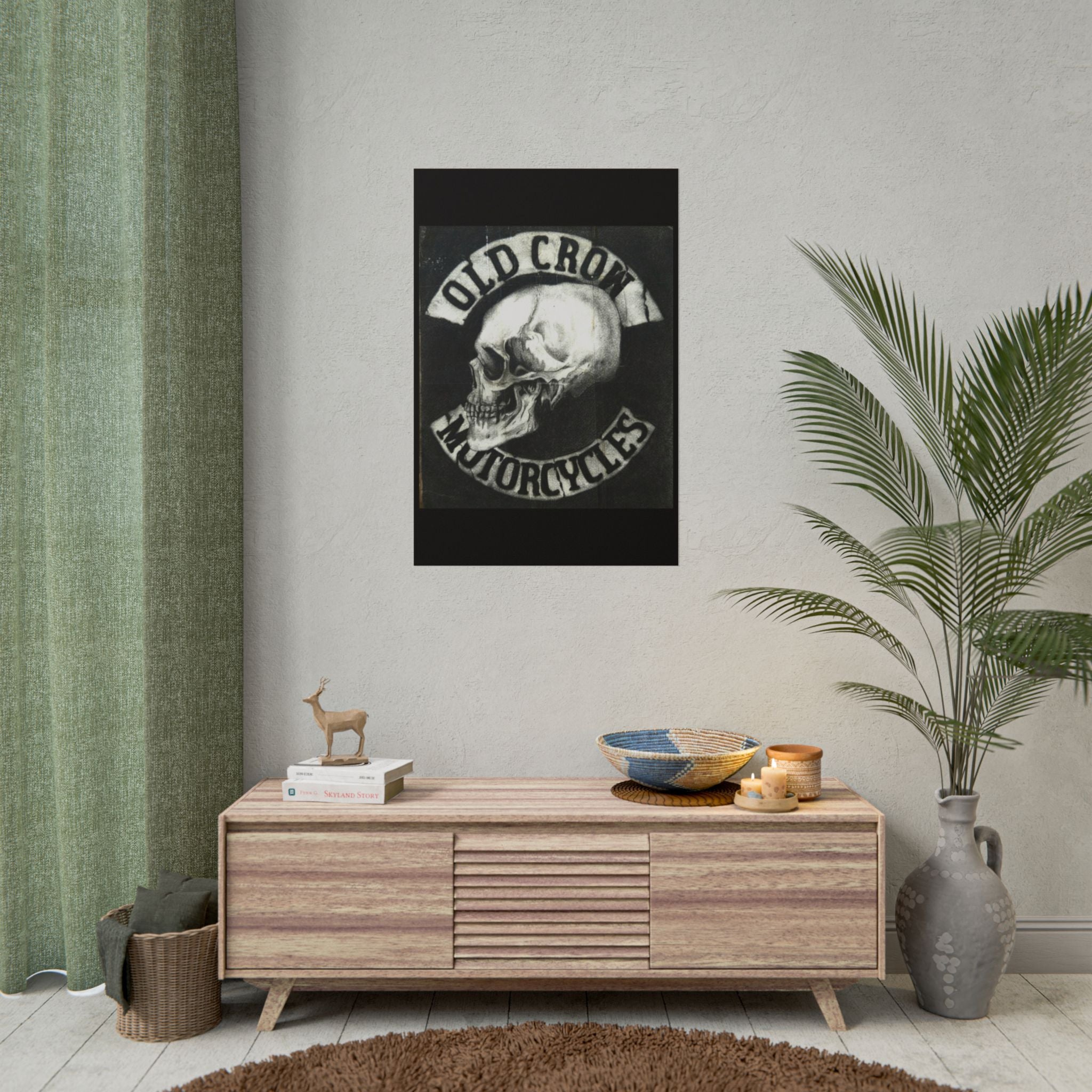 Vintage Motorcycle Skull Rolled Posters