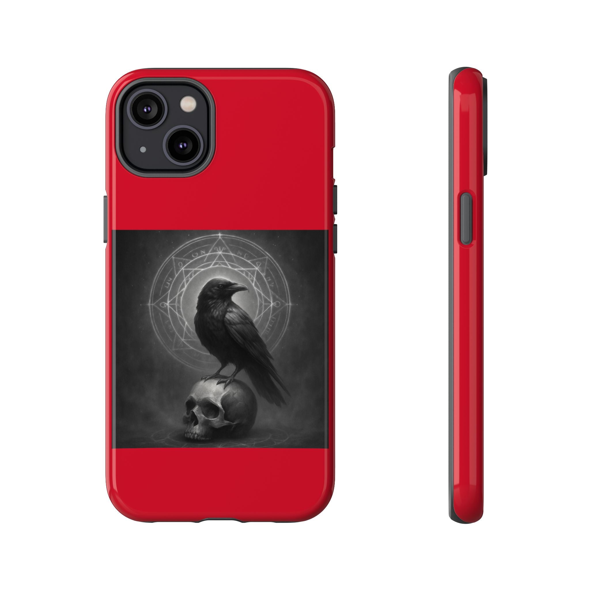 Occult Raven Sigil & Skull Art Cases