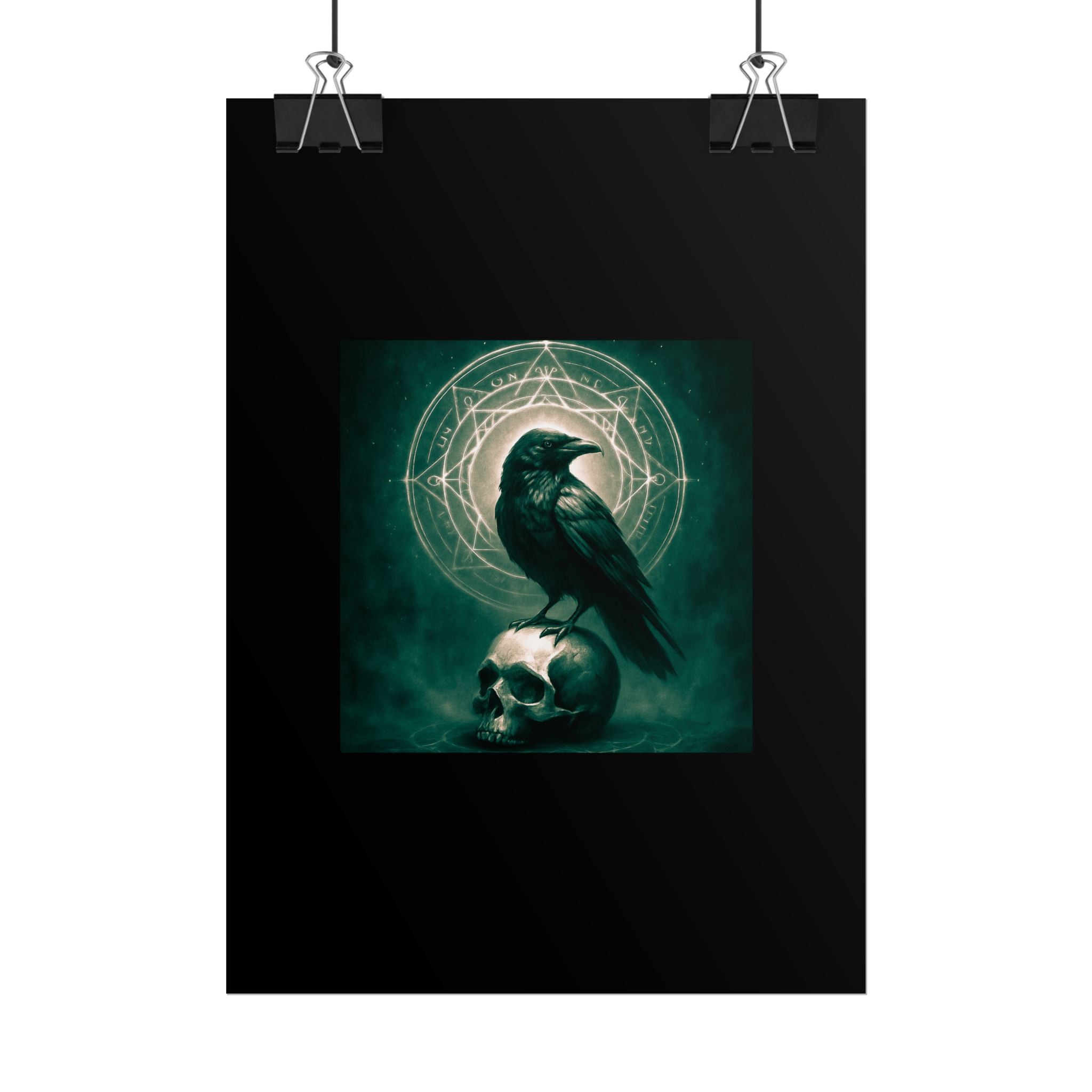 Mystical Raven Art Poster | Dark Aesthetic Wall Decor for Home