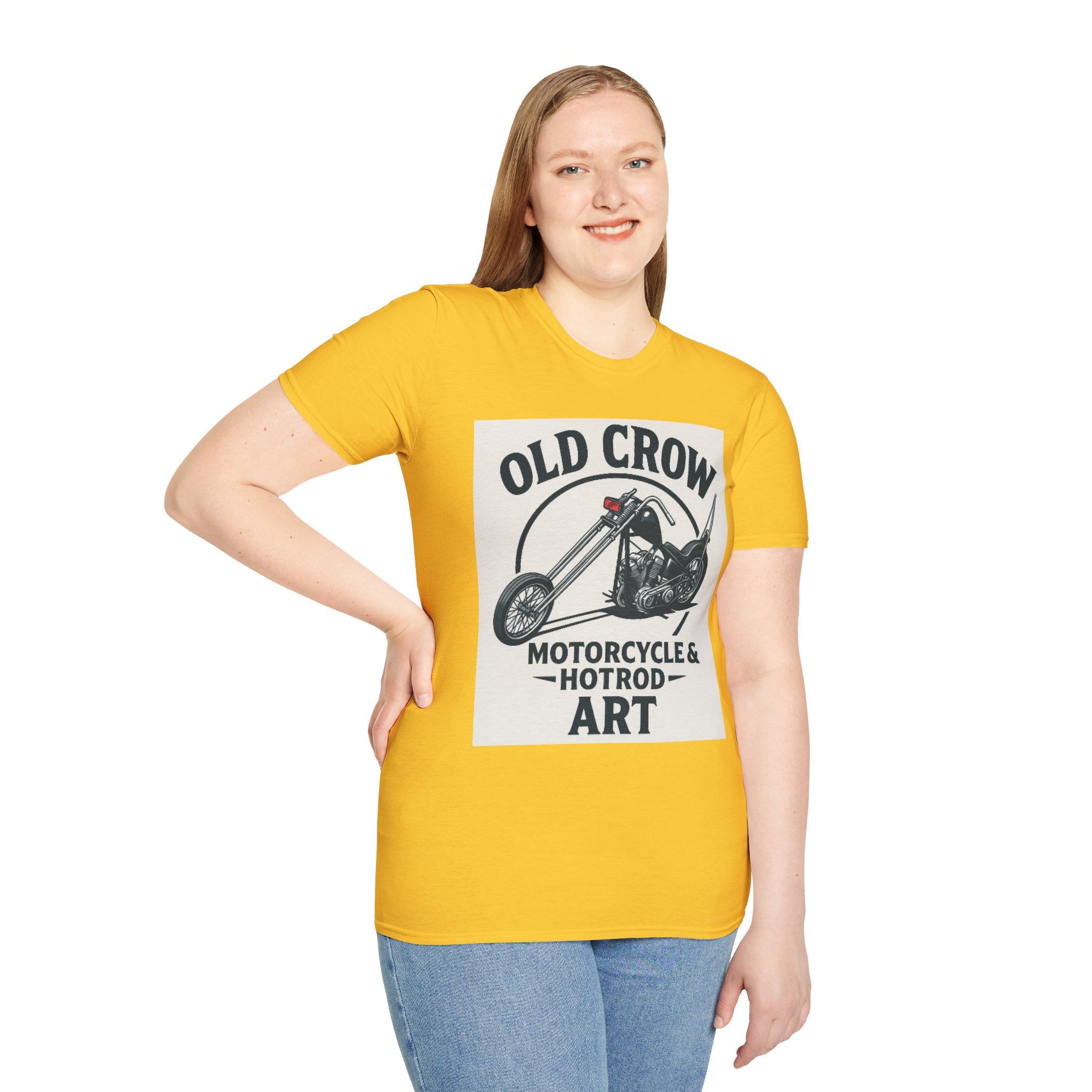 Old Crow Long Fork Chopper Sticker T-Shirt