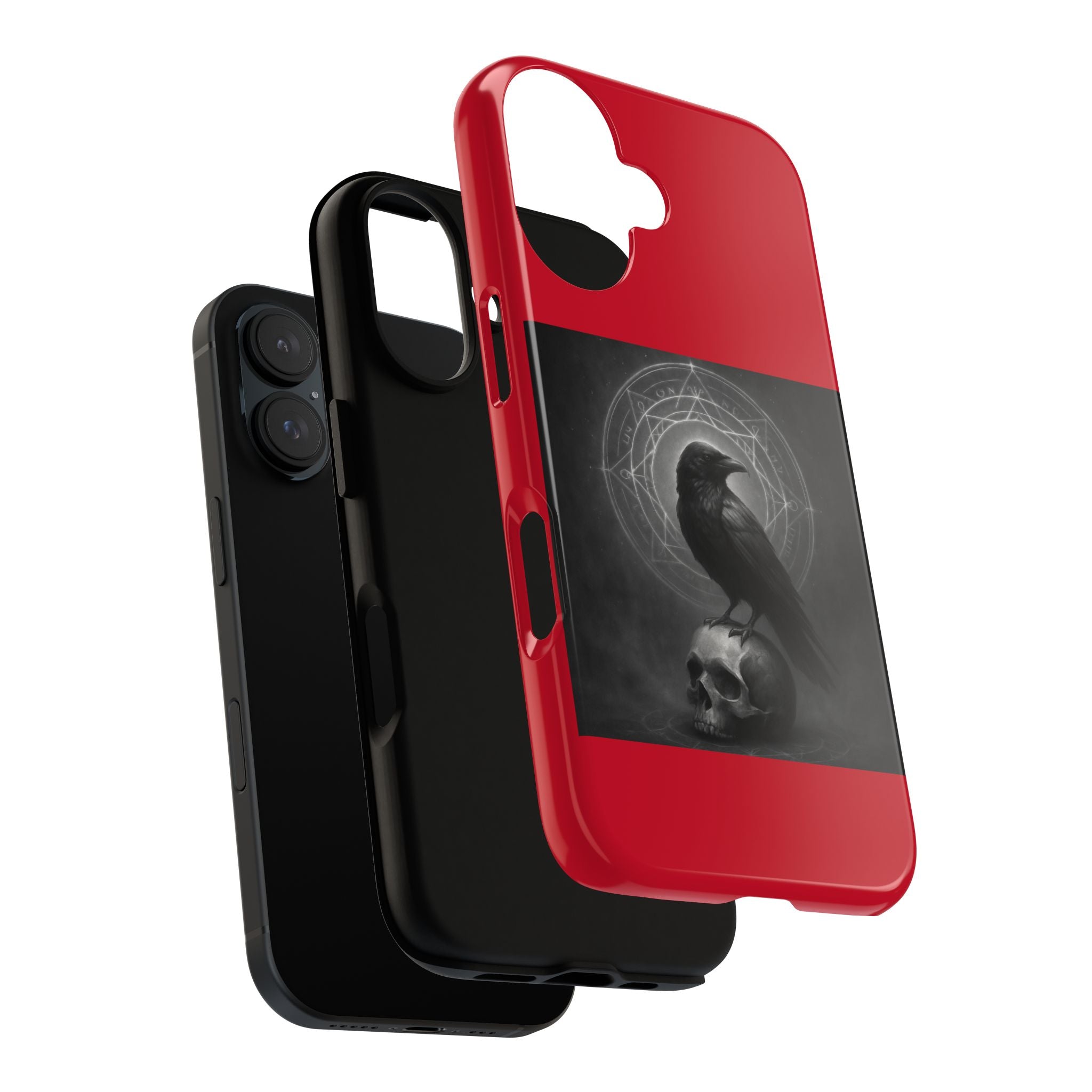 Occult Raven Sigil & Skull Art Cases