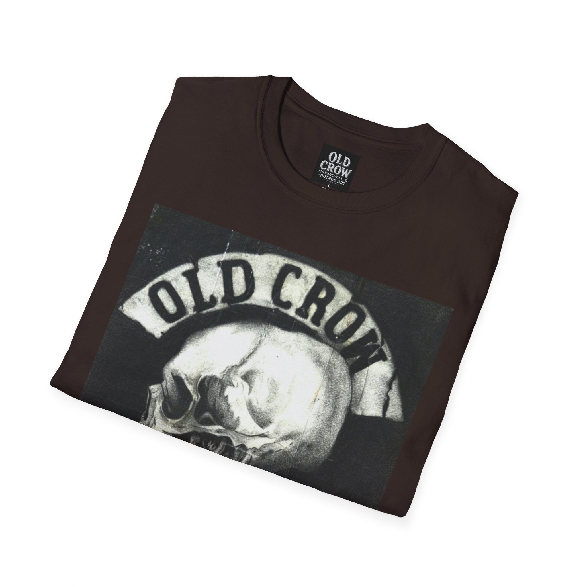 Old Crow Motorcycles Skull Emblem Patch T-Shirt