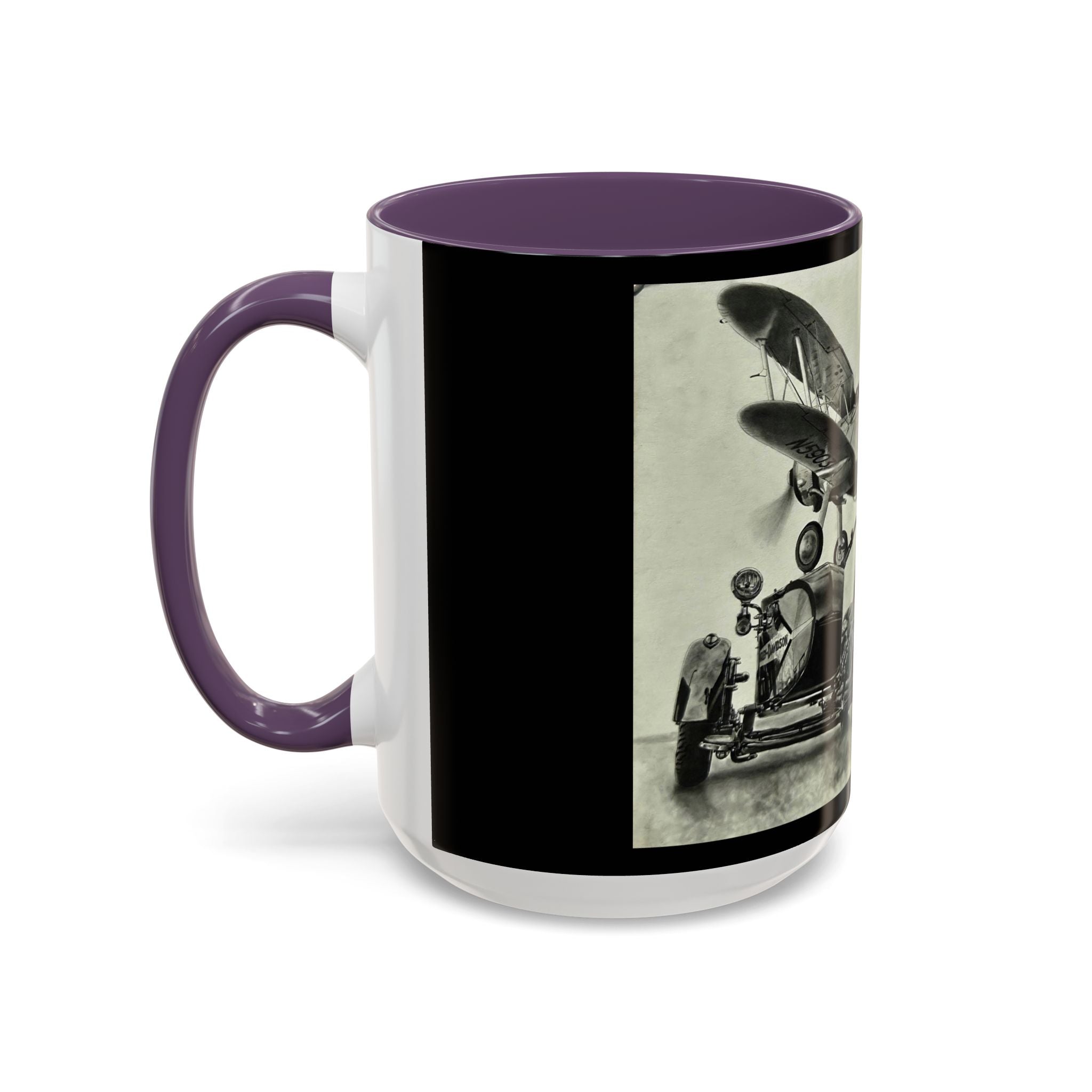 17 Retro Motorcycle & Airplane Coffee Mug