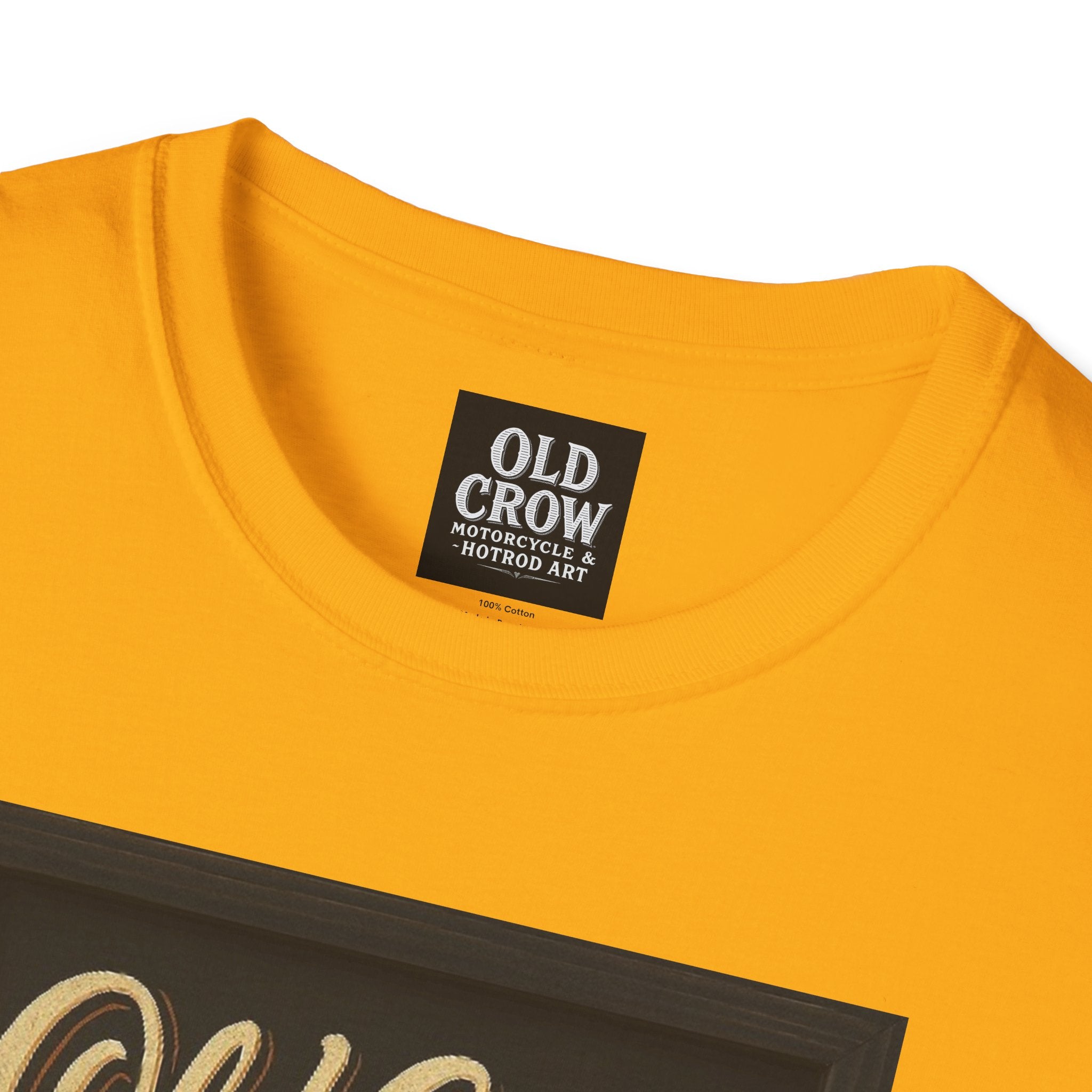 Old Crow Motorcycle & Hotrod Art Softstyle T-Shirt
