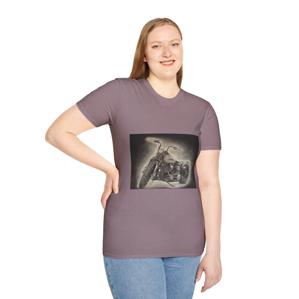 Custom Bobber Bike Canvas T-Shirt