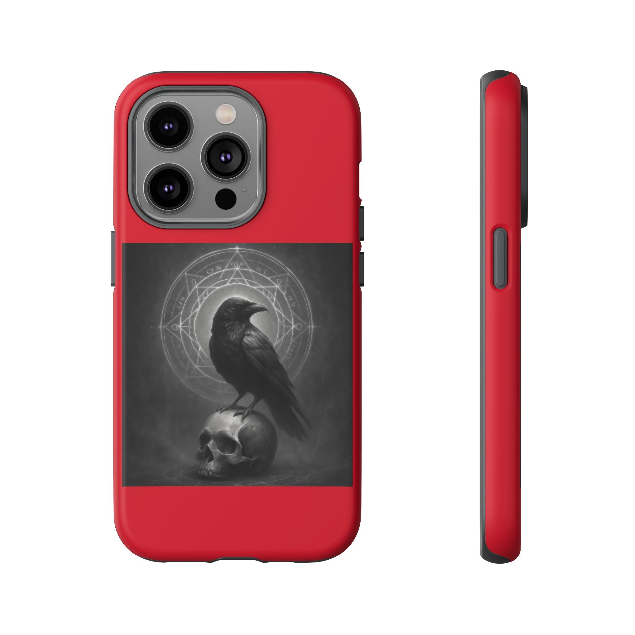 Occult Raven Sigil & Skull Art Cases