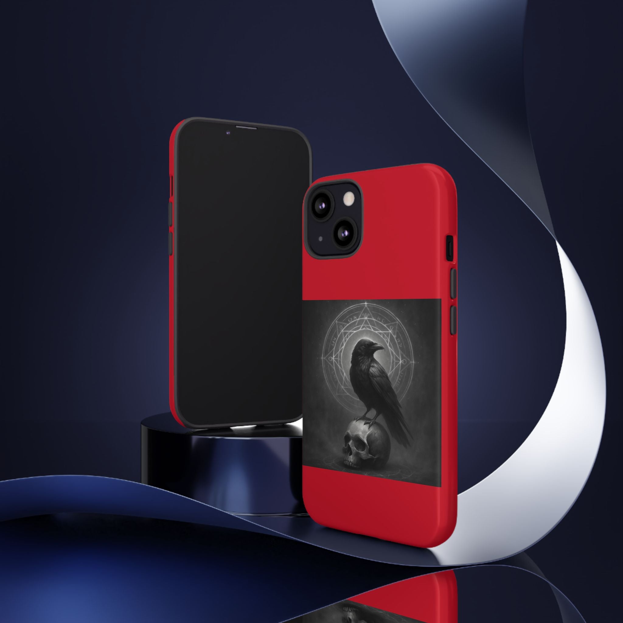 Occult Raven Sigil & Skull Art Cases