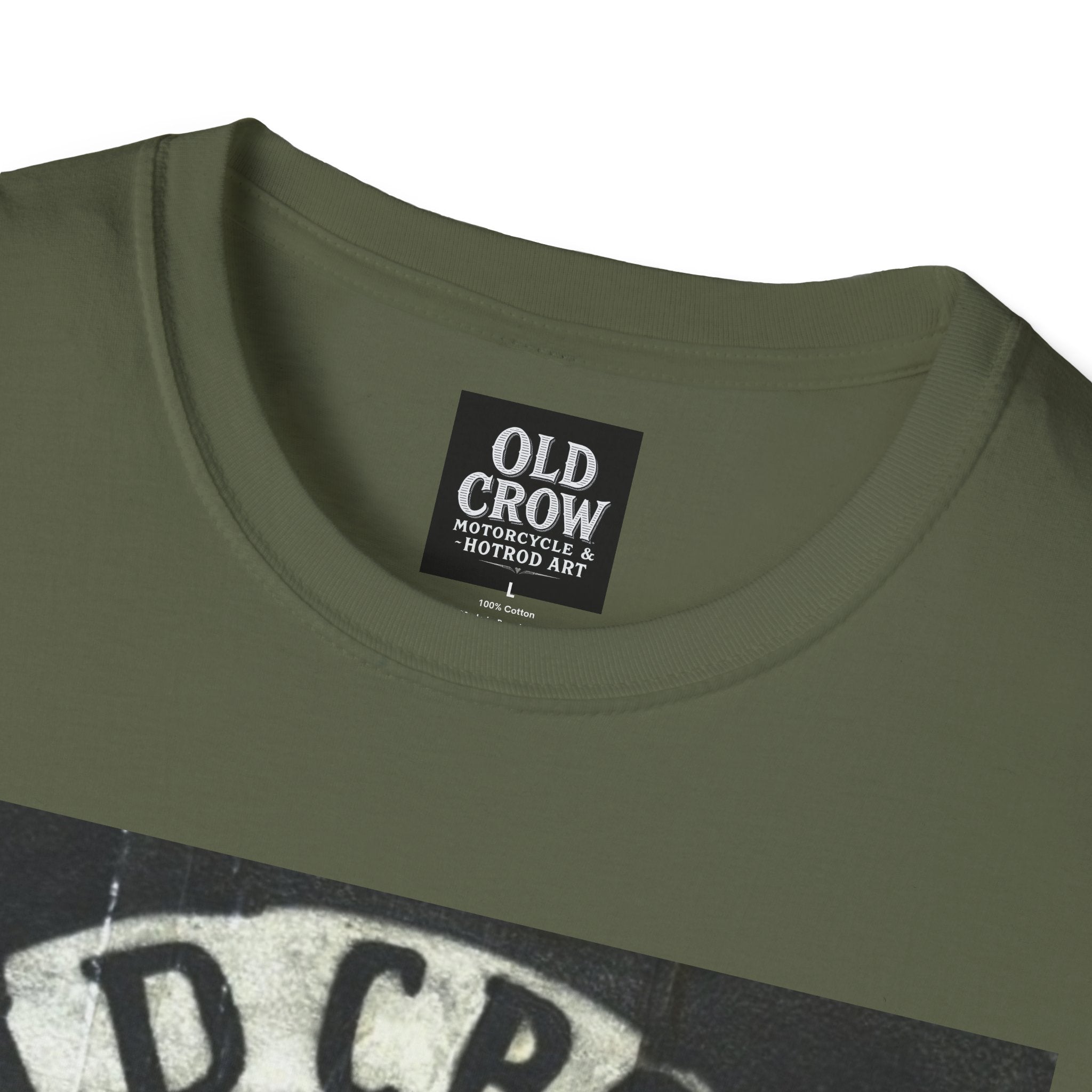 Old Crow Motorcycles Skull Emblem Patch T-Shirt