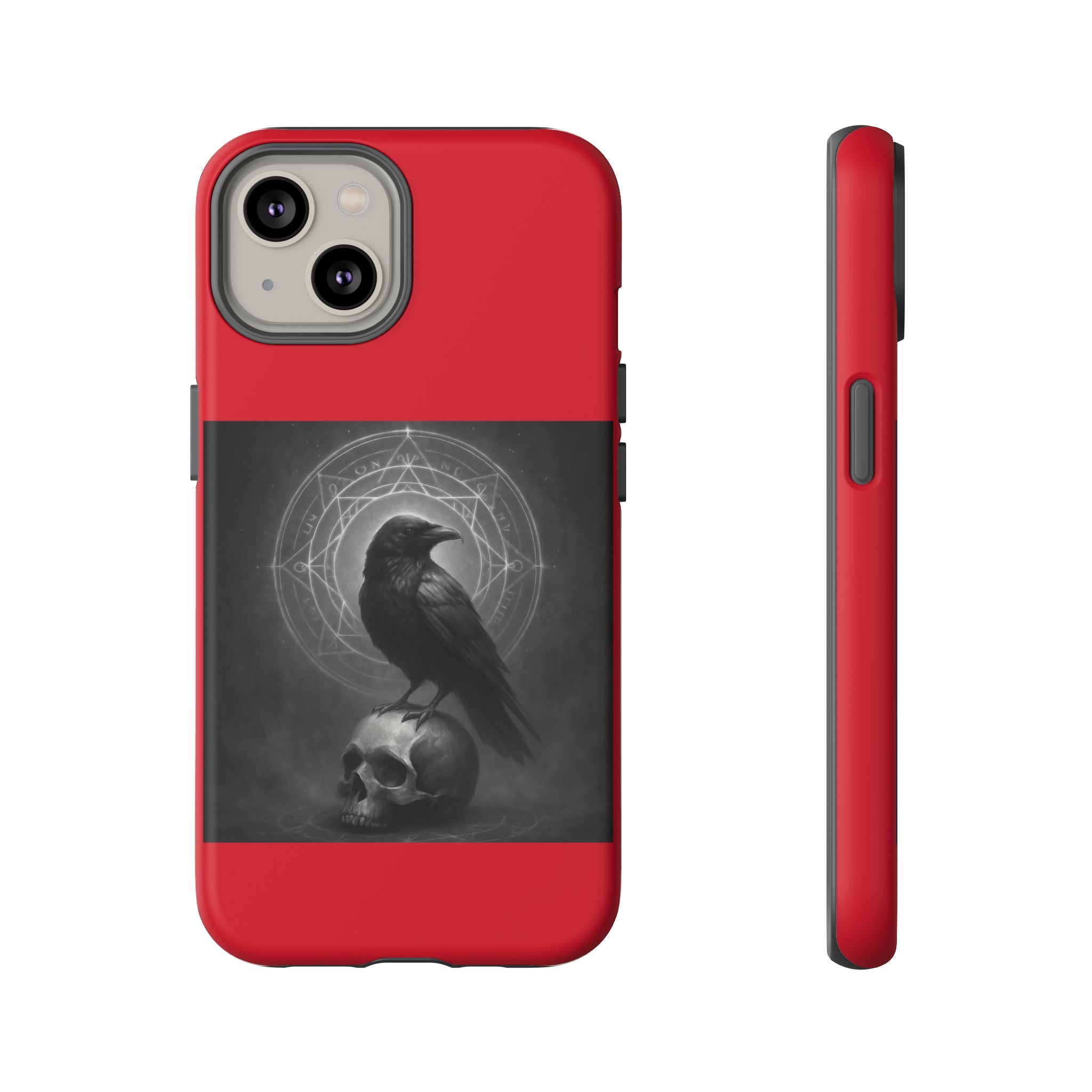 Occult Raven Sigil & Skull Art Cases