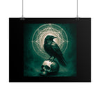 Mystical Raven Art Poster | Dark Aesthetic Wall Decor for Home