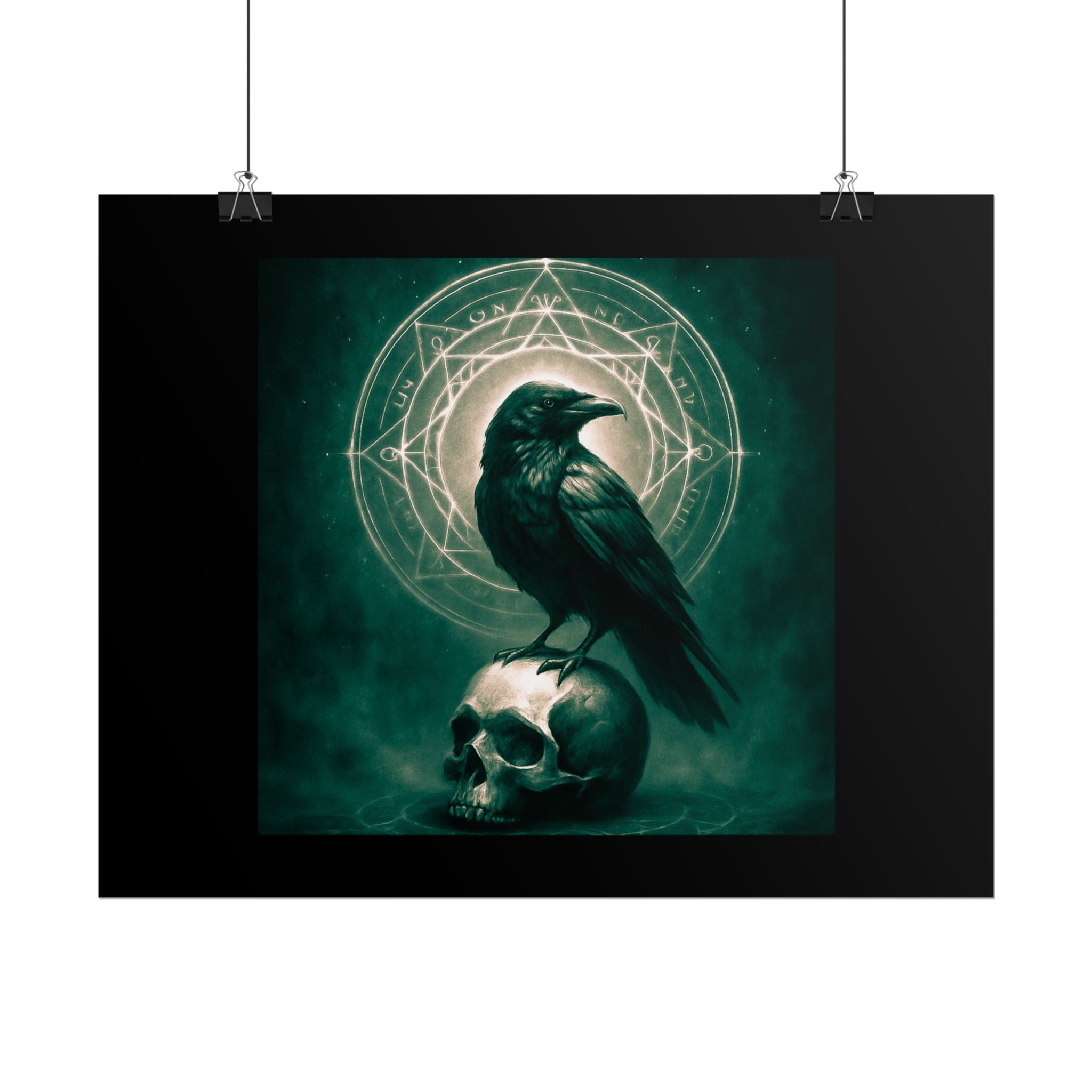Mystical Raven Art Poster | Dark Aesthetic Wall Decor for Home