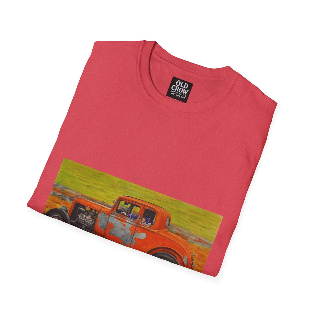 Vintage Hotrod in Motion Softstyle T-Shirt, " Book'n"