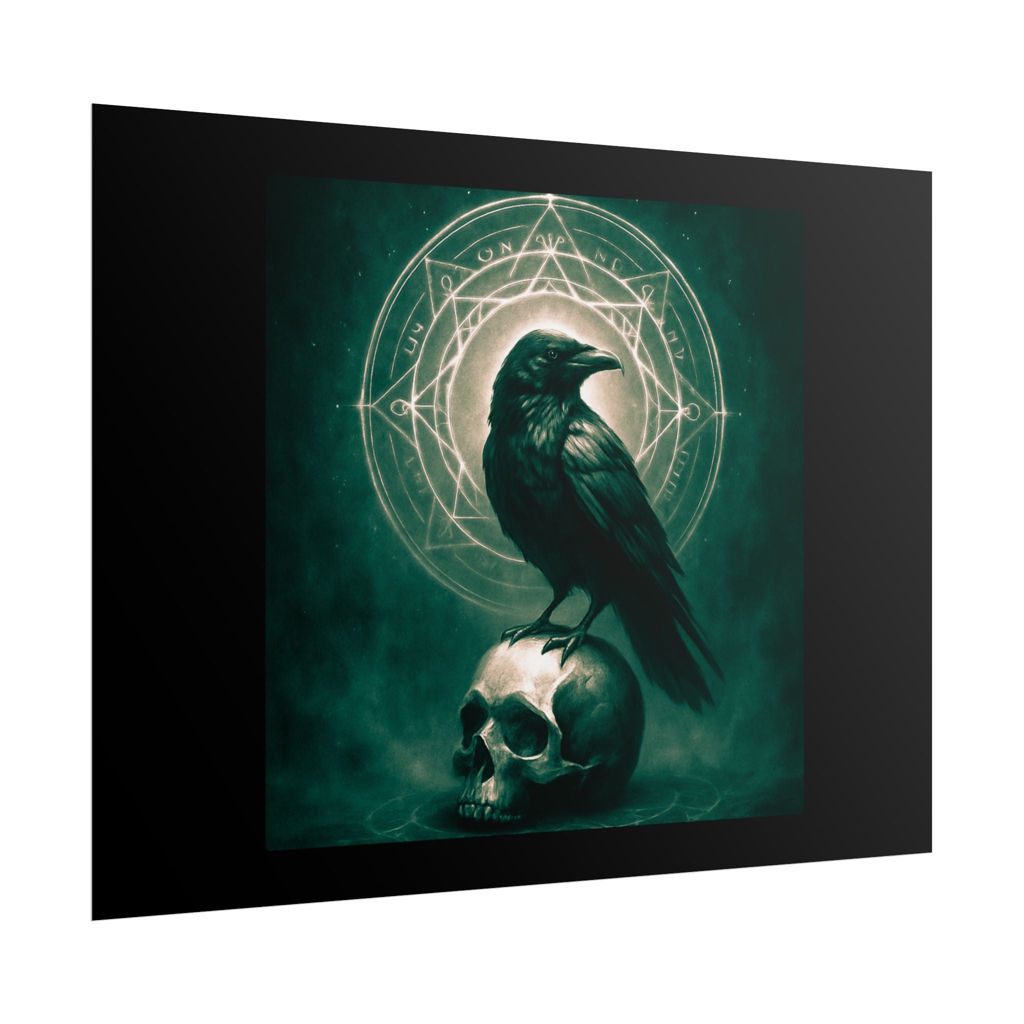 Mystical Raven Art Poster | Dark Aesthetic Wall Decor for Home