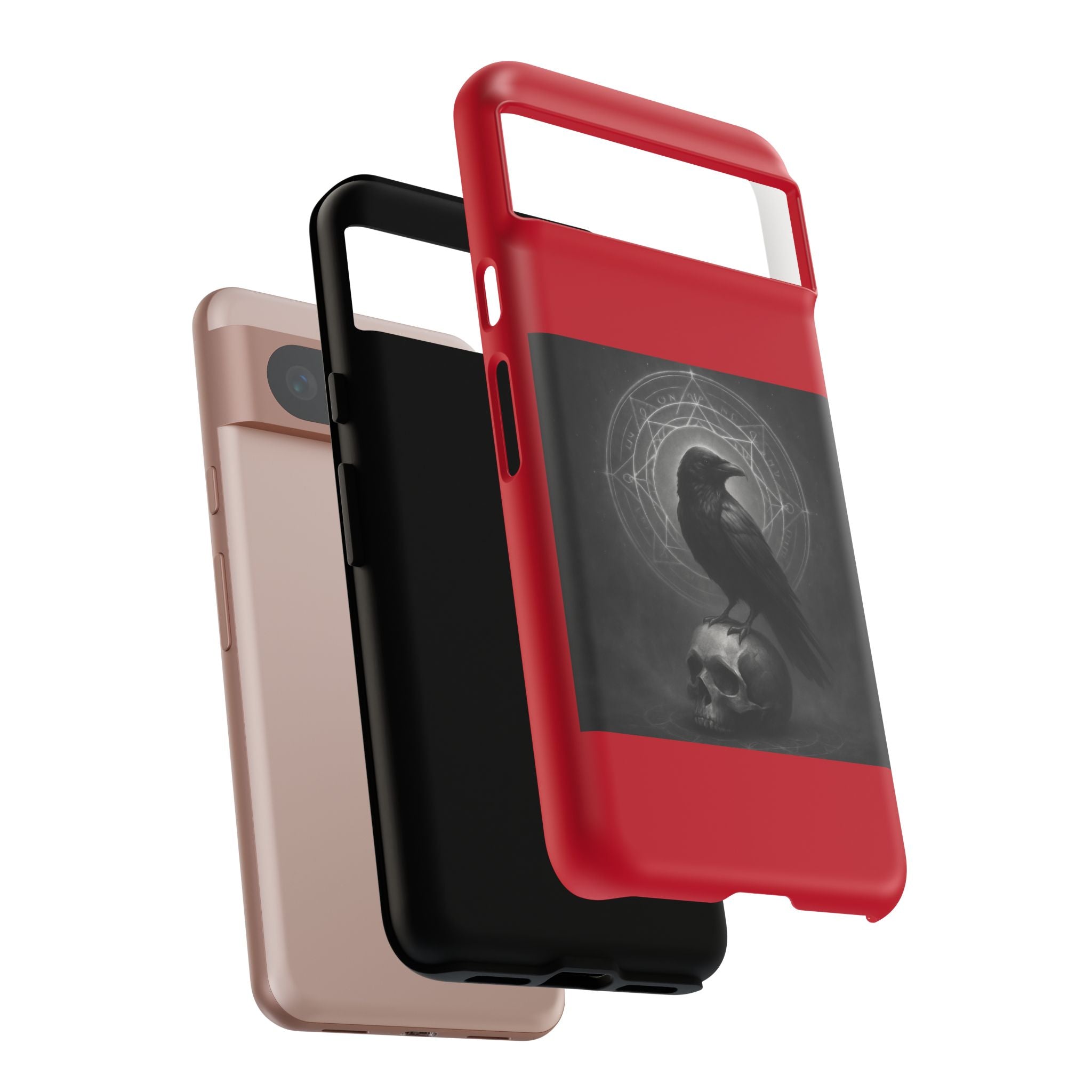 Occult Raven Sigil & Skull Art Cases