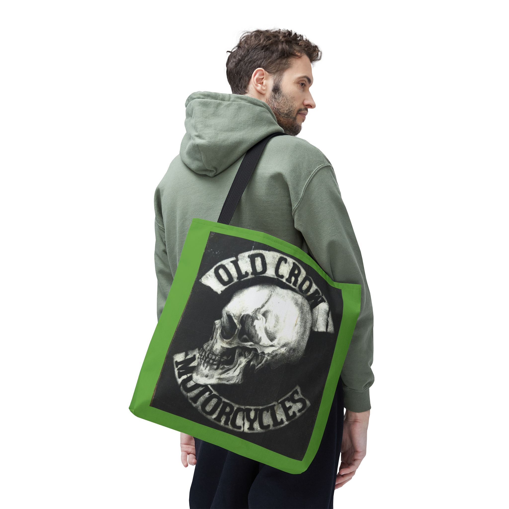 Old Crow Motorcycles Skull Emblem Tote Bag