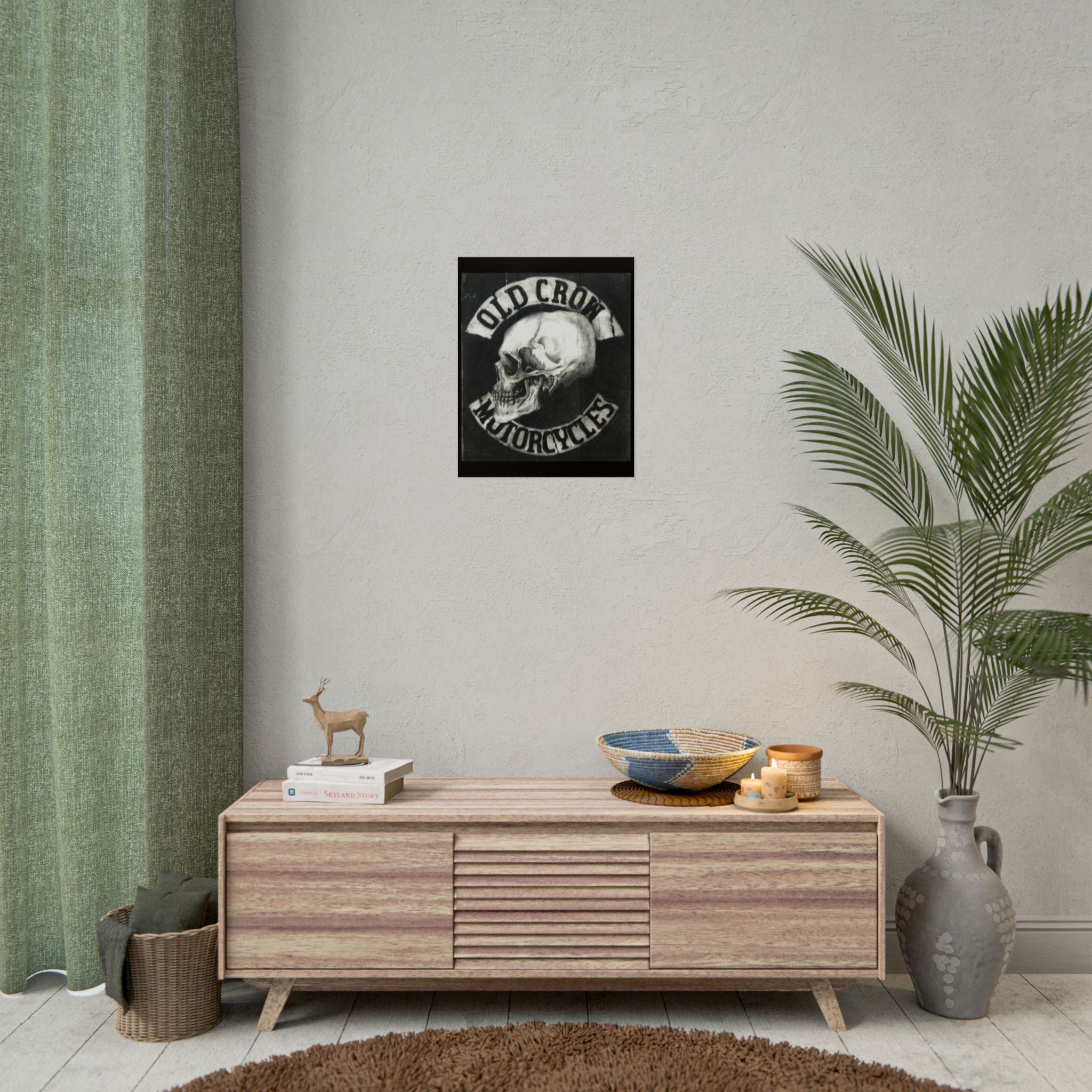Vintage Motorcycle Skull Rolled Posters