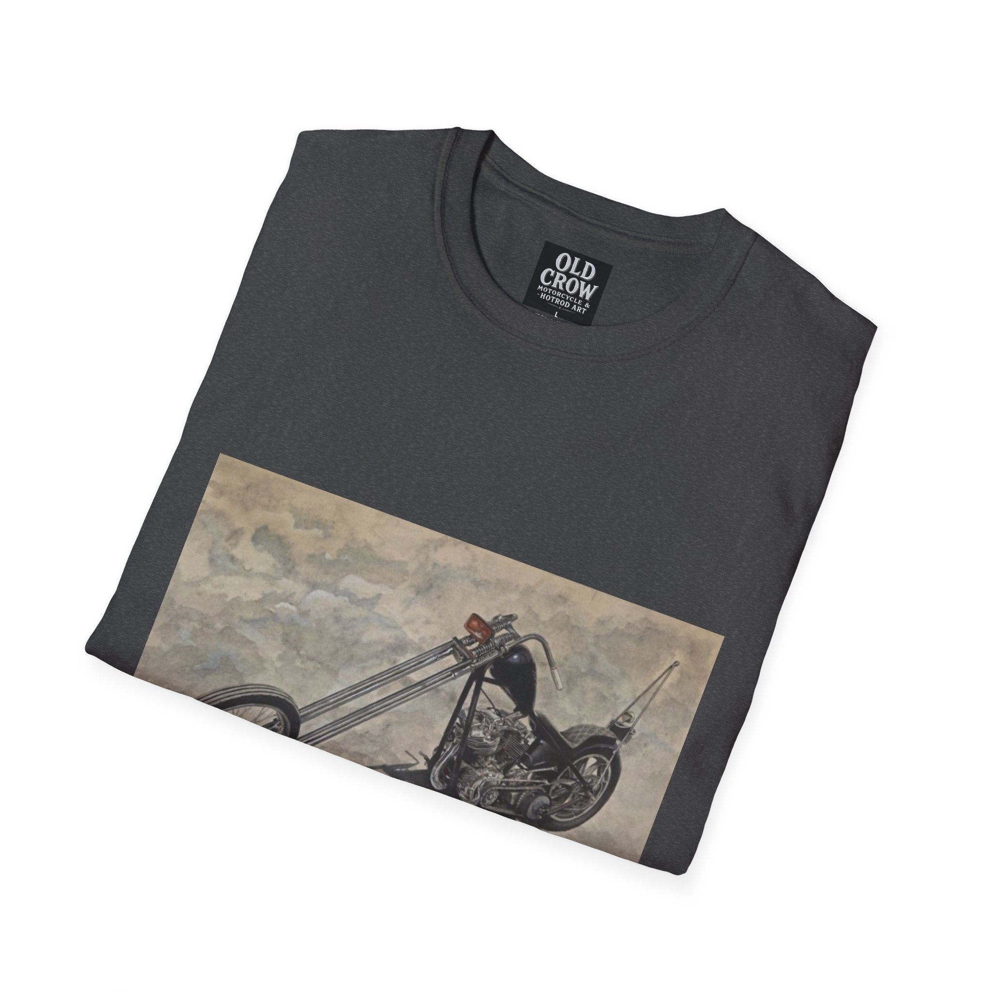 Retro Chopper Motorcycle Poster T-Shirt