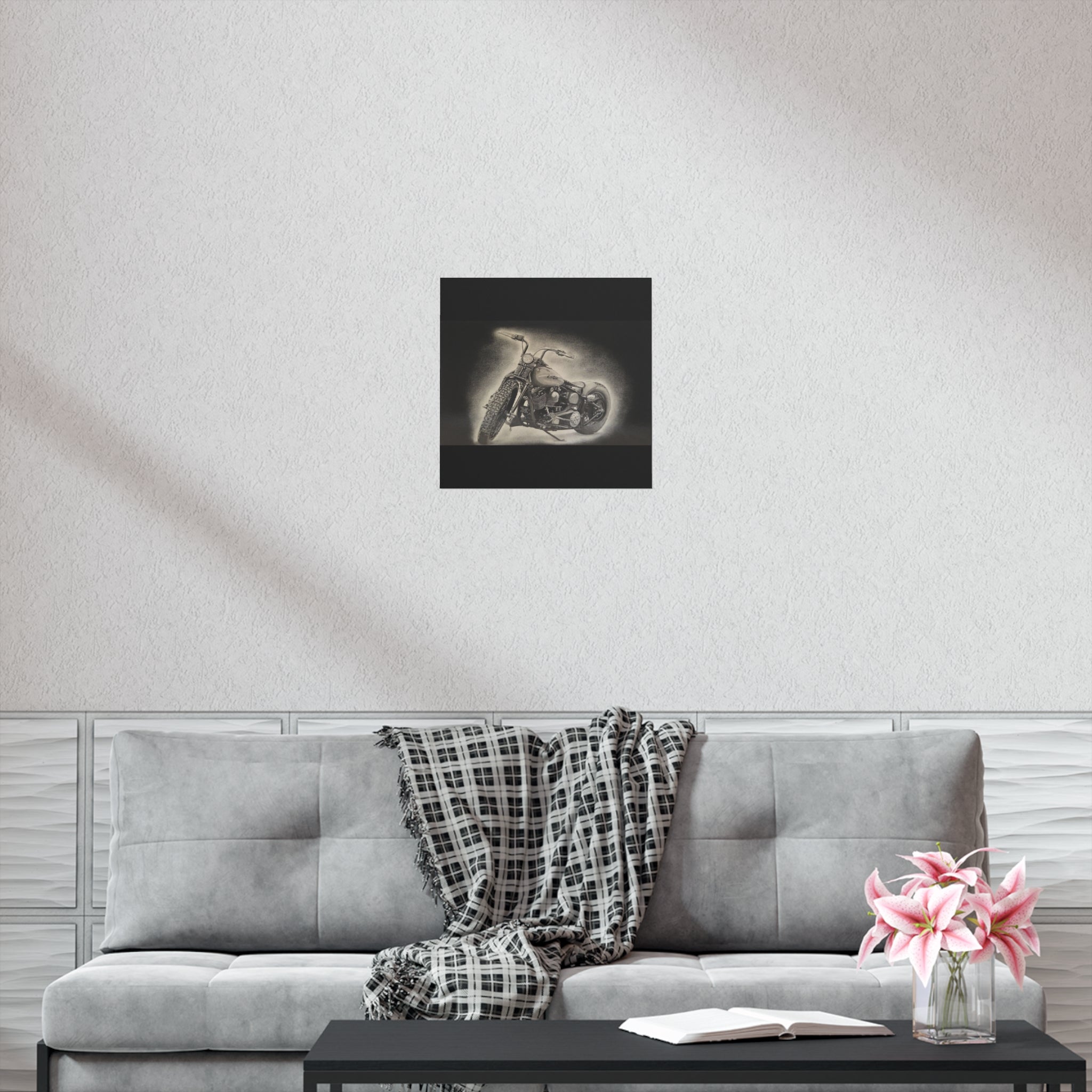 Old Crow Steel Stallion Motorcycle Art Print