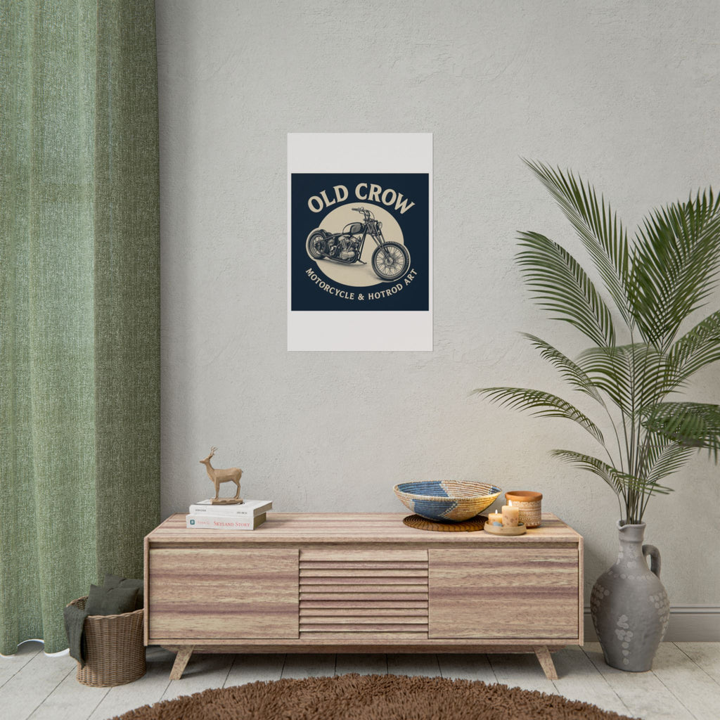 Old Crow Rolled Poster, Retro Wall Decor