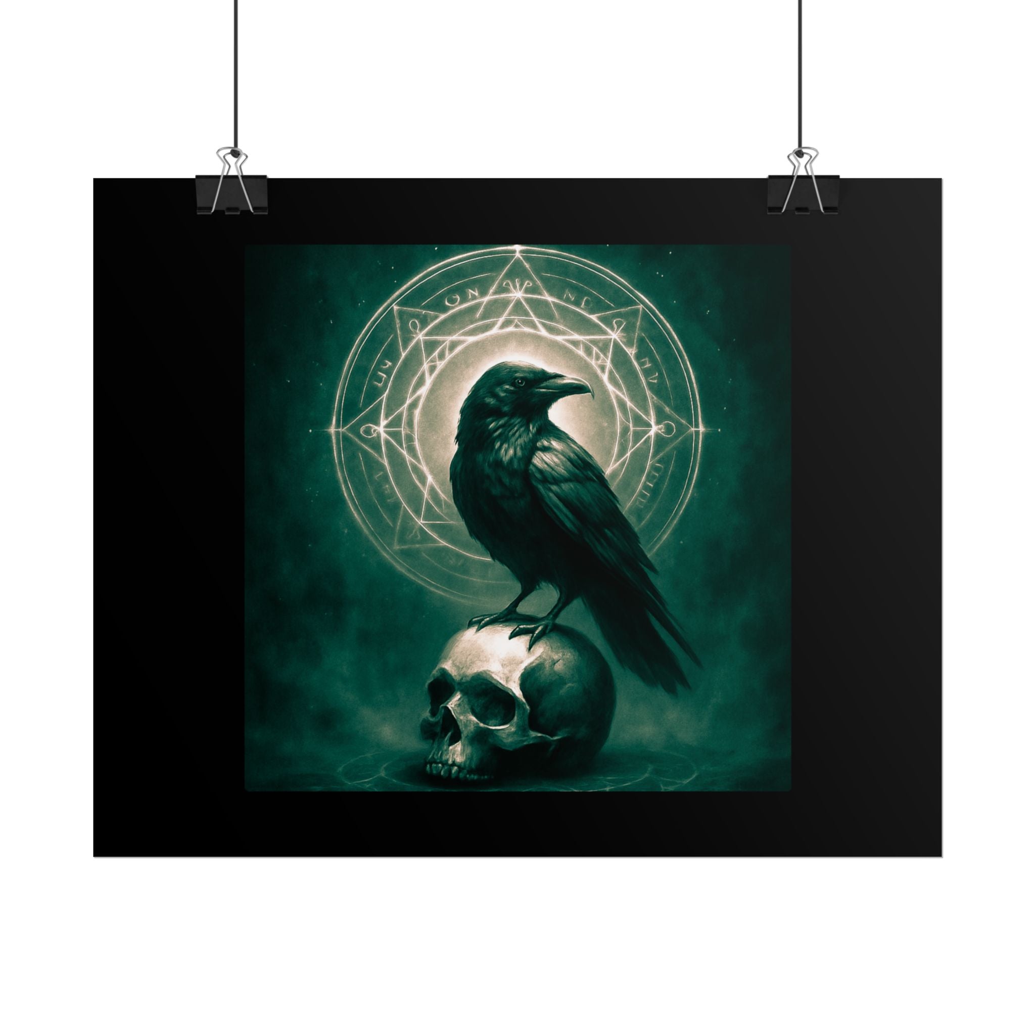 Mystical Raven Art Poster | Dark Aesthetic Wall Decor for Home