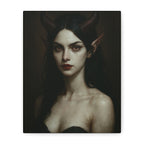 Gothic Art Canvas Print, Demon Aesthetic Home Decor, Dark Fantasy Wall Art, Witchy Room Decoration, Unique Gift for Halloween, Edgy Art