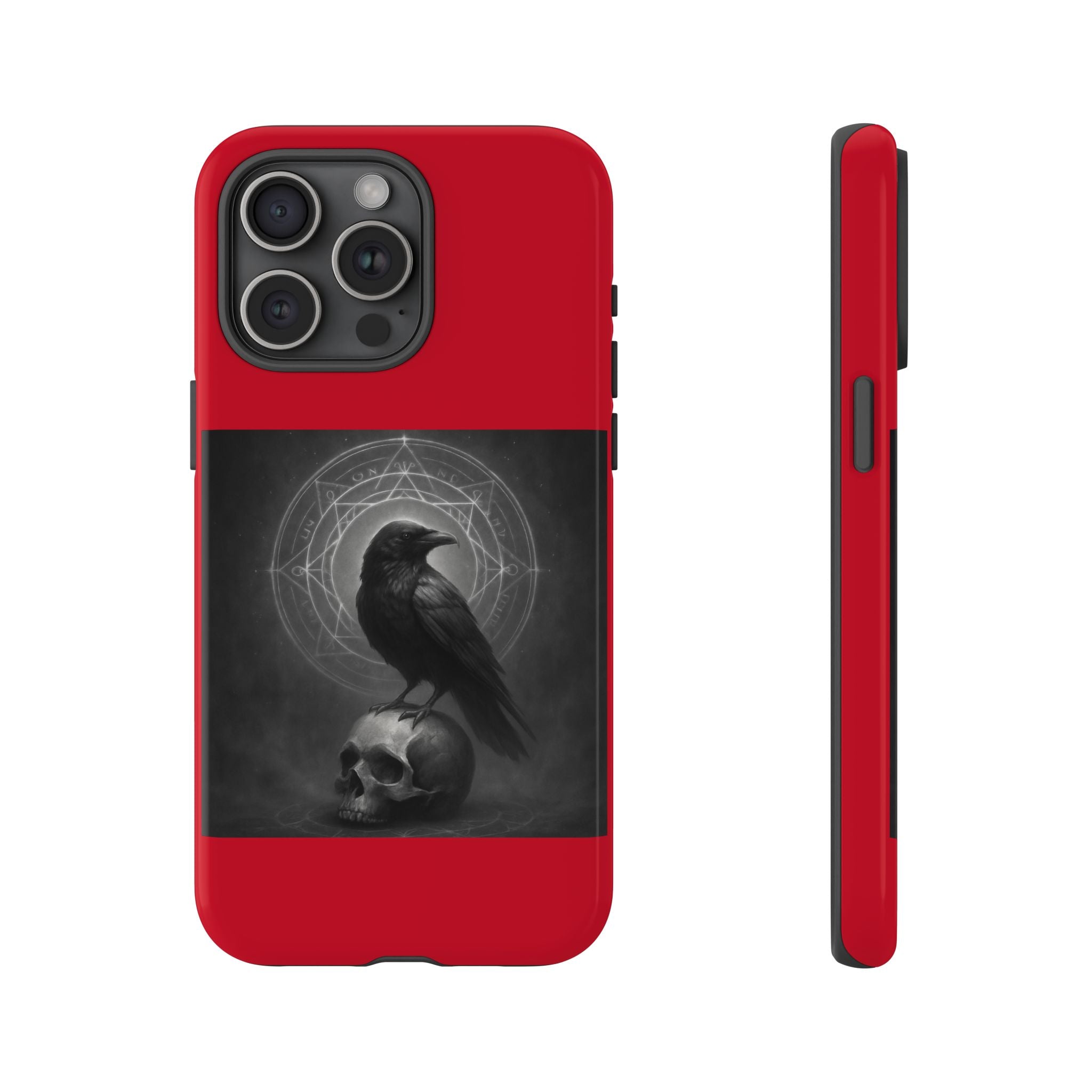 Occult Raven Sigil & Skull Art Cases