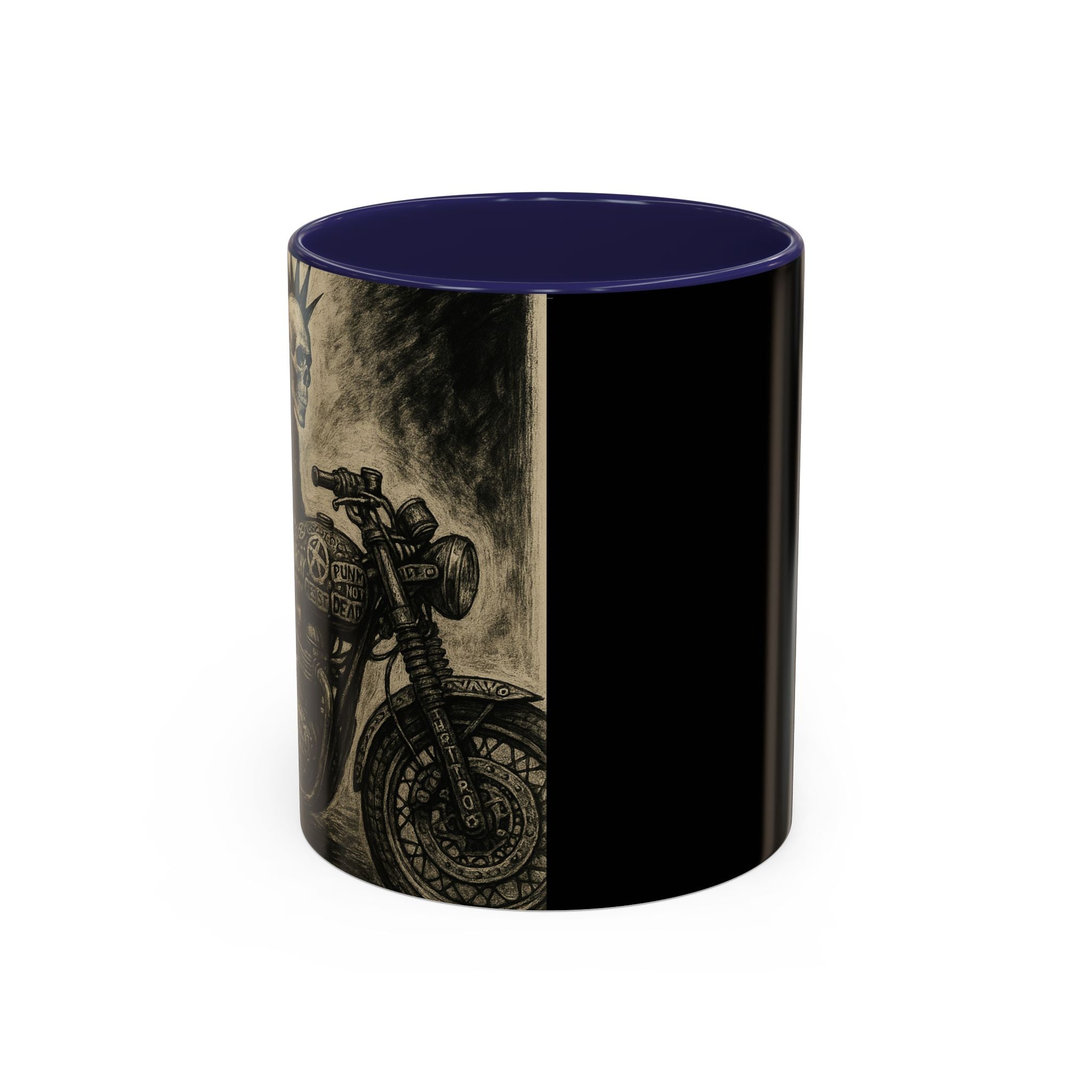 24 Punk Skull  Anarchy Motorcycle Design Mug