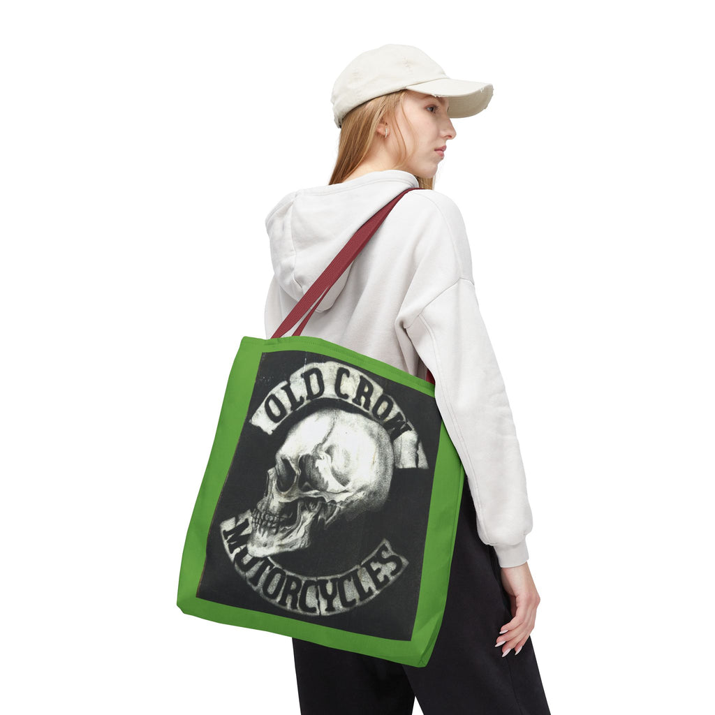 Old Crow Motorcycles Skull Emblem Tote Bag