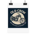 Old Crow Rolled Poster, Retro Wall Decor
