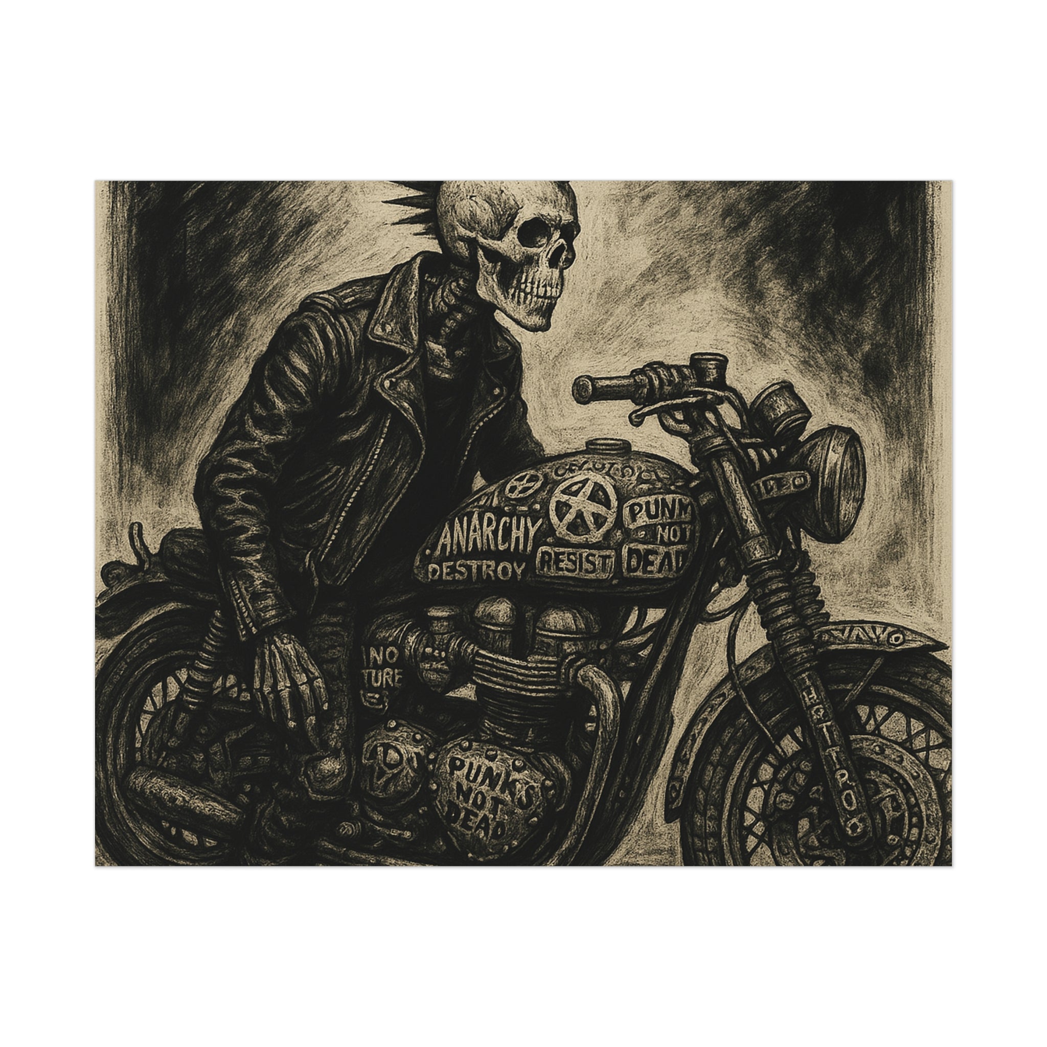 Edgy Motorcycle Art Print