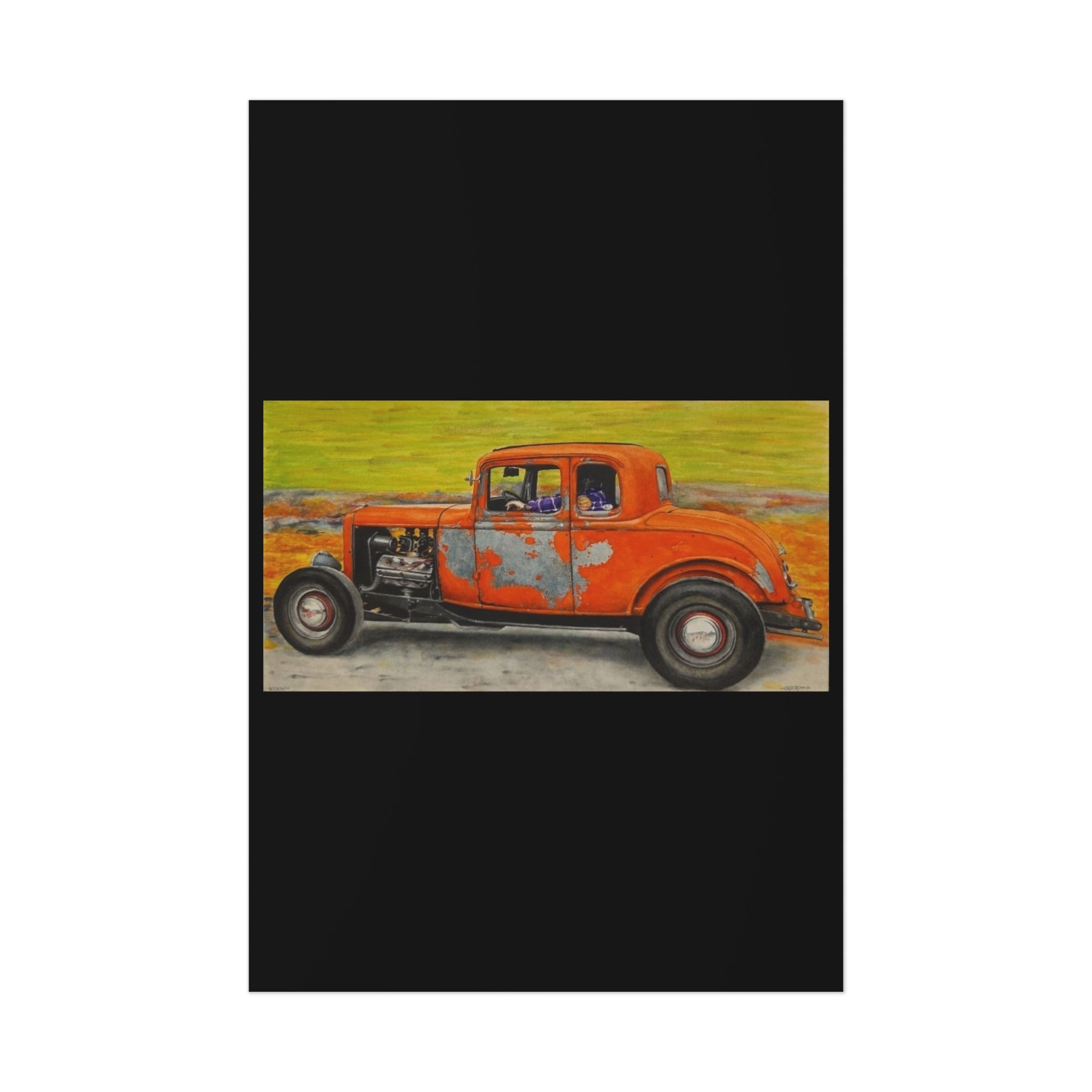 Old Crow Rust Runner Car Art Poster