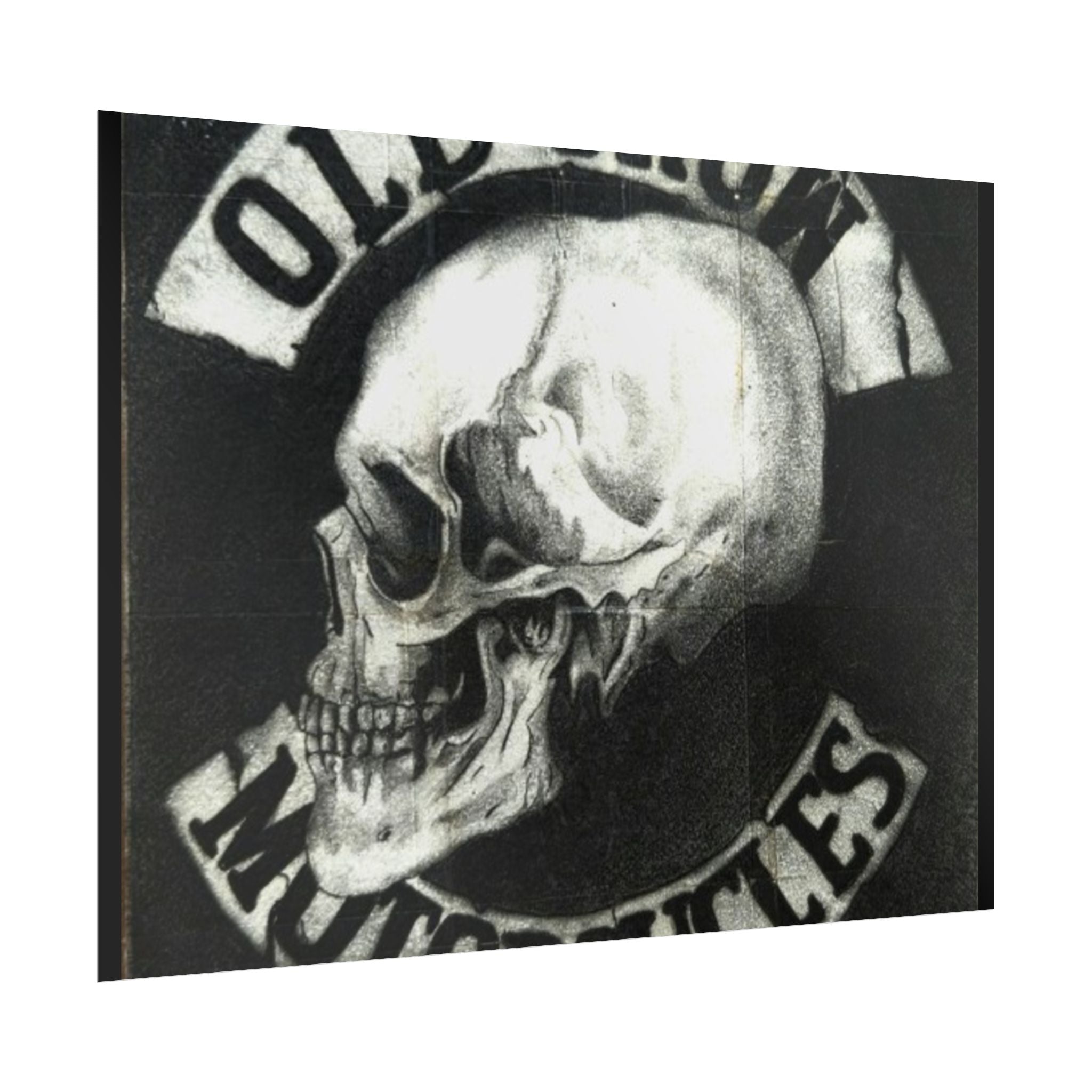 Vintage Motorcycle Skull Rolled Posters