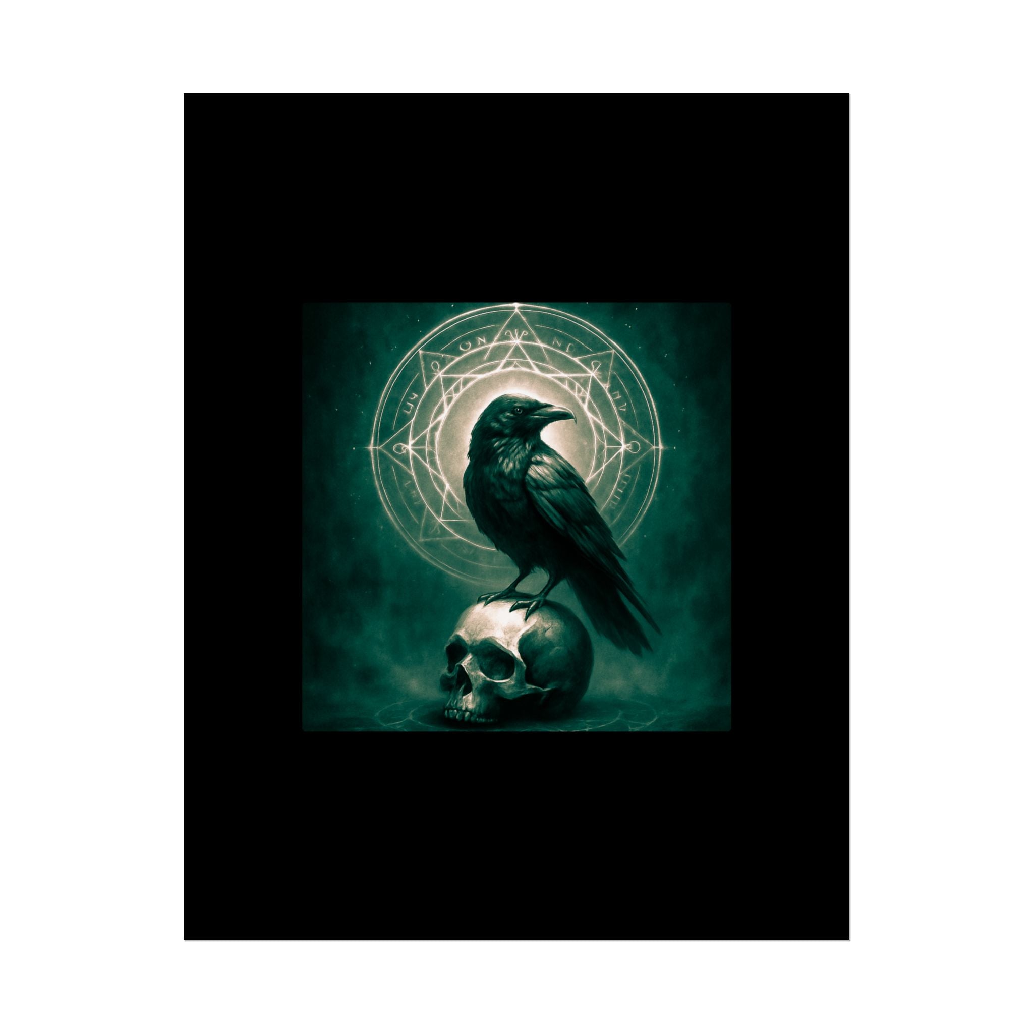 Mystical Raven Art Poster | Dark Aesthetic Wall Decor for Home