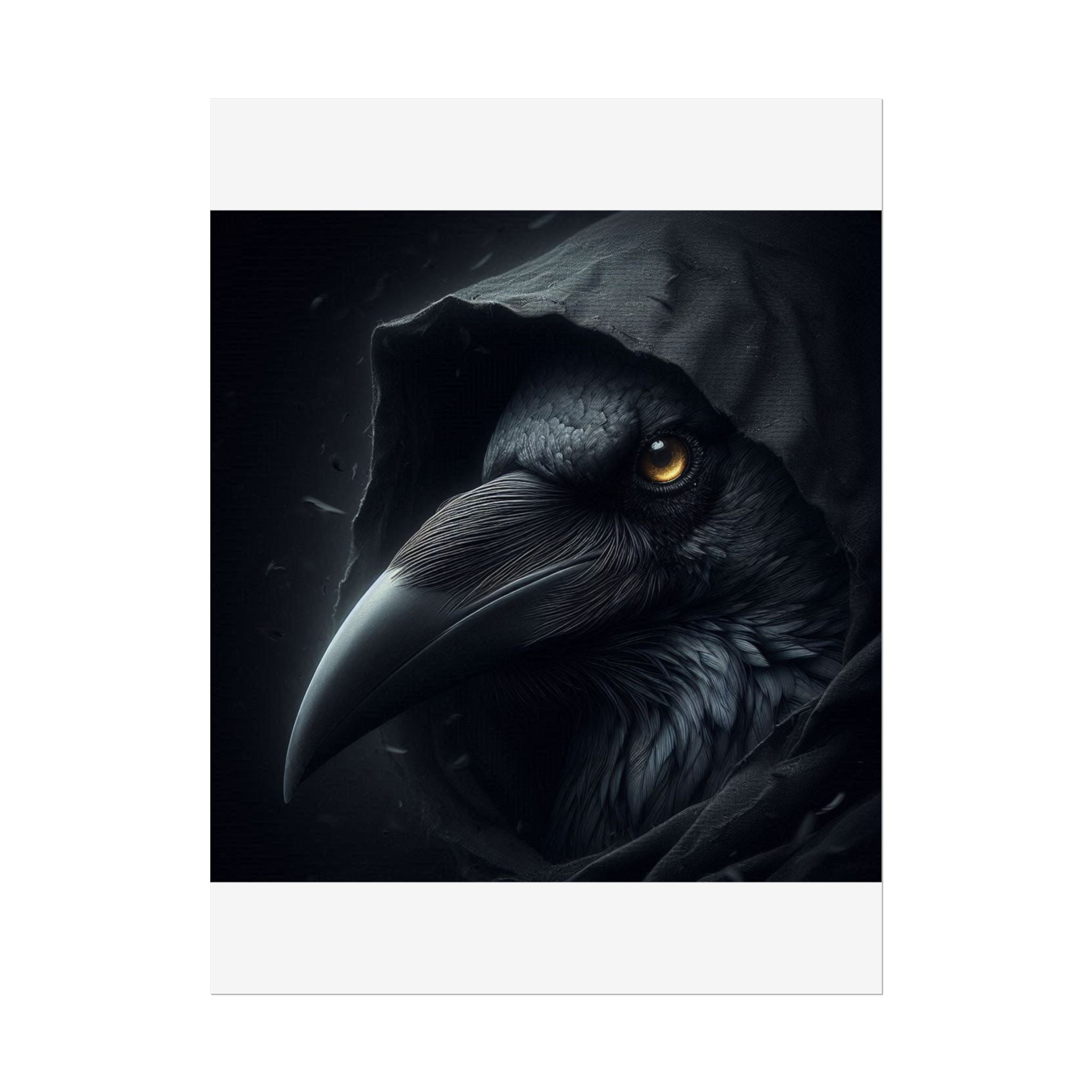 Dark Raven Hooded Rolled Poster