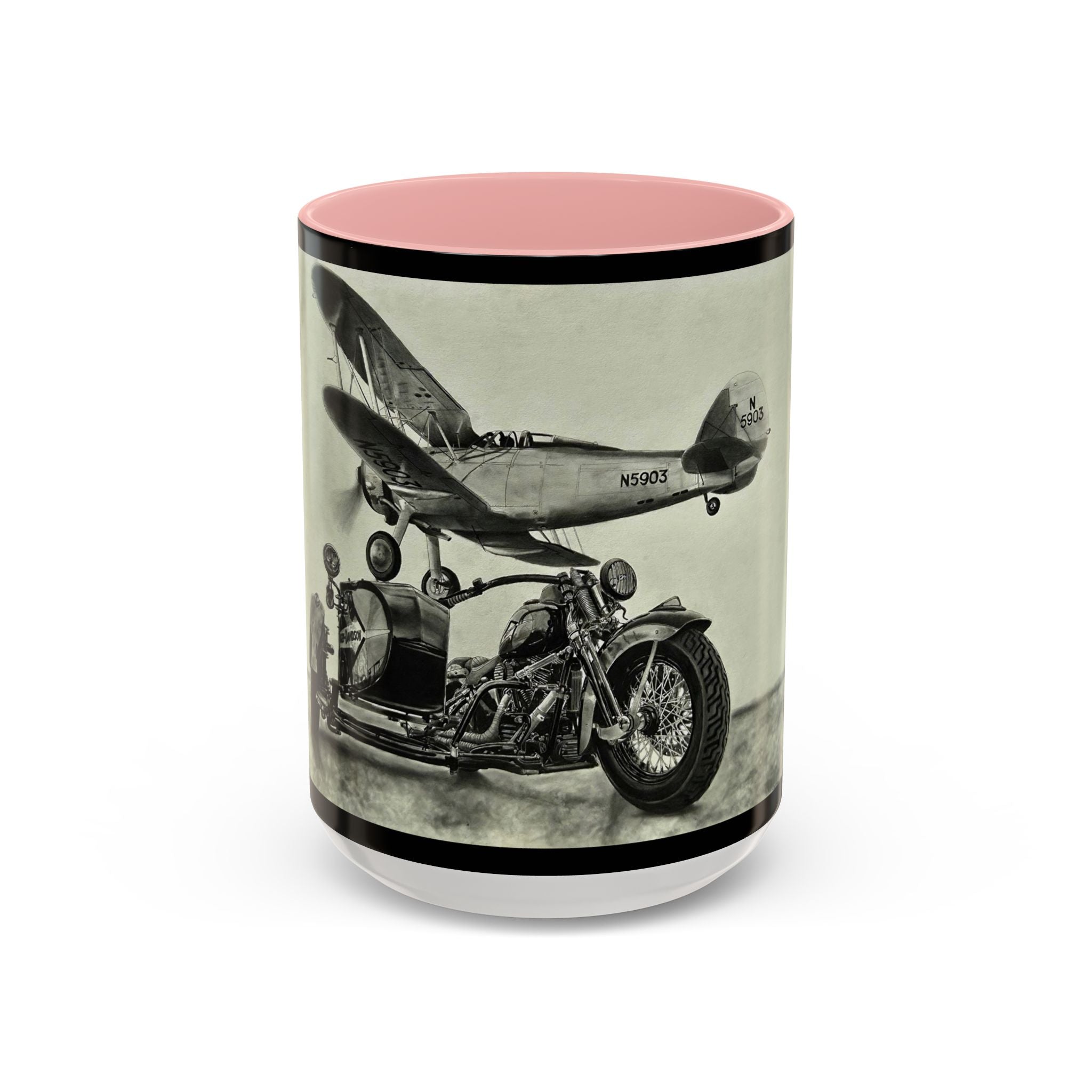 17 Retro Motorcycle & Airplane Coffee Mug