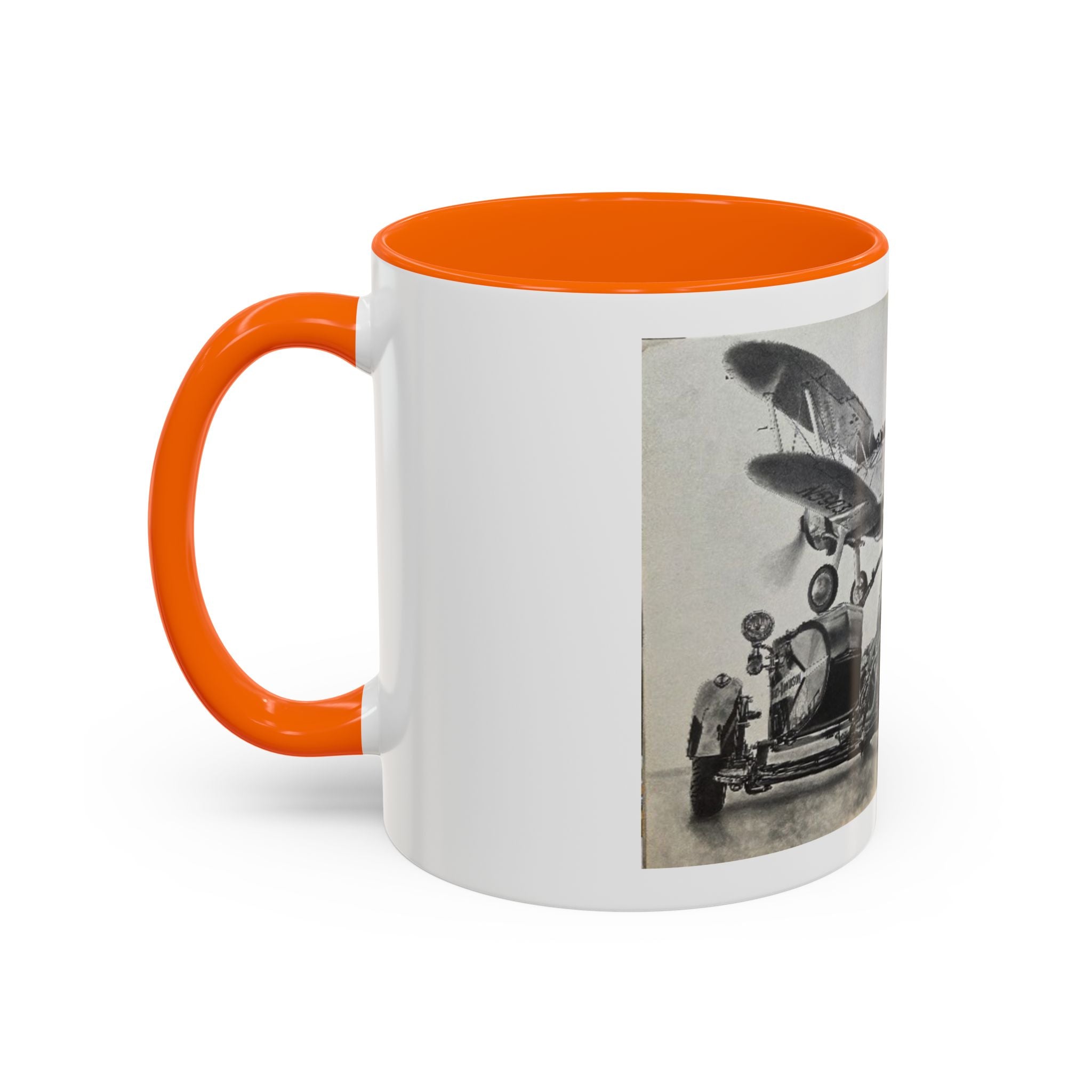 Vintage Motorcycle & Plane Coffee Mug