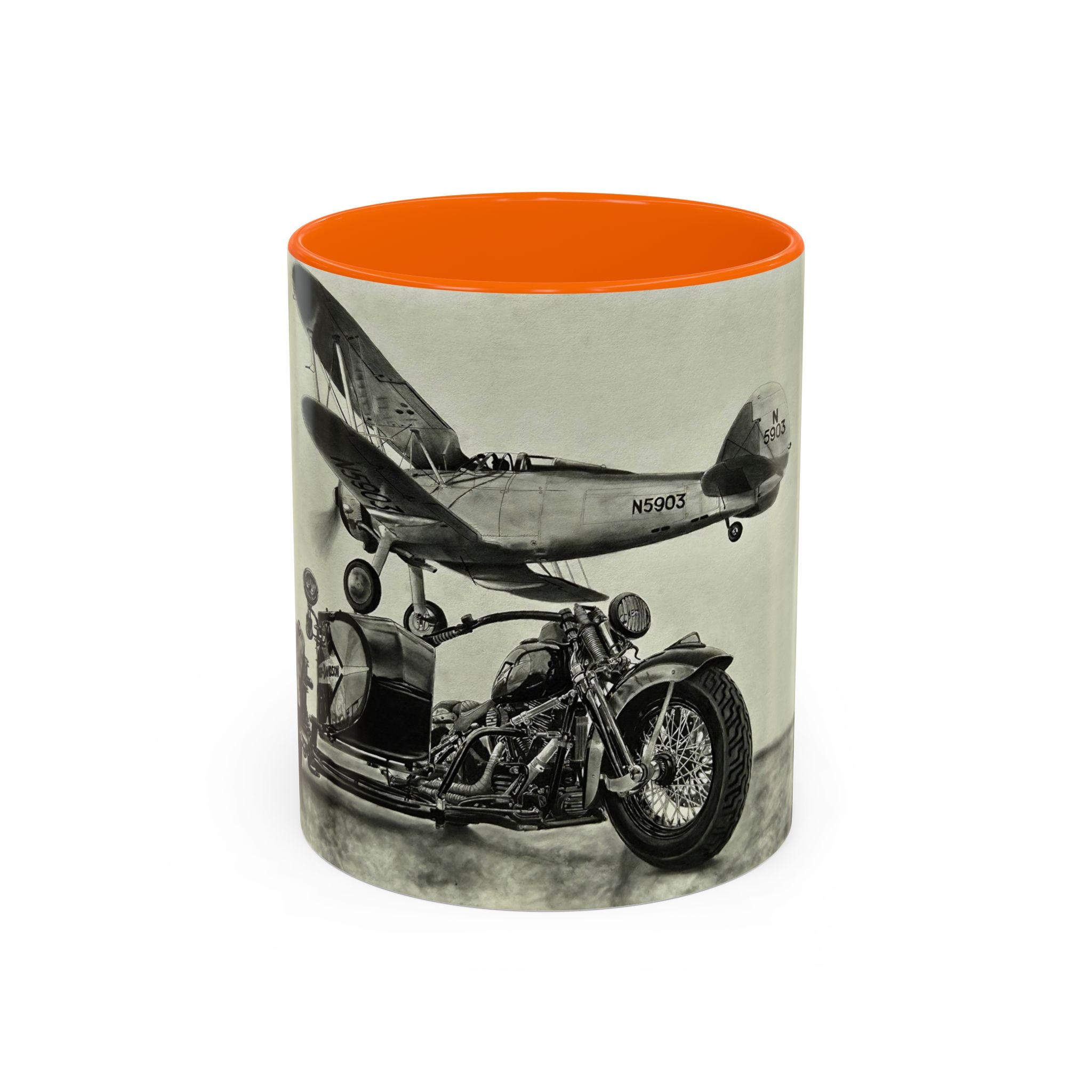 17 Retro Motorcycle & Airplane Coffee Mug
