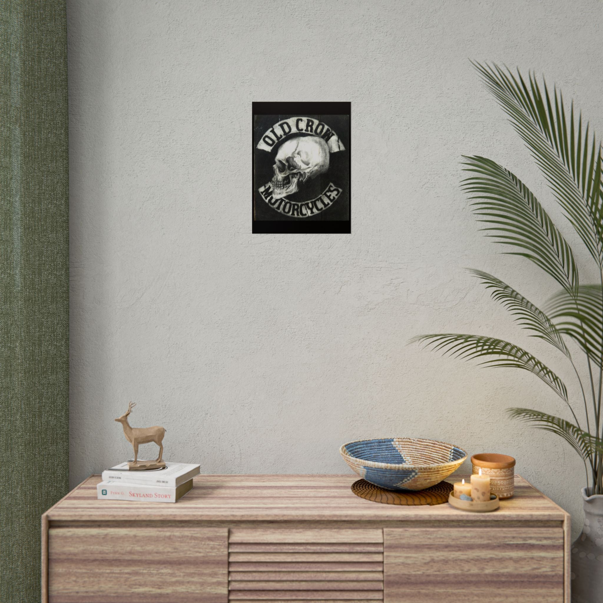Vintage Motorcycle Skull Rolled Posters