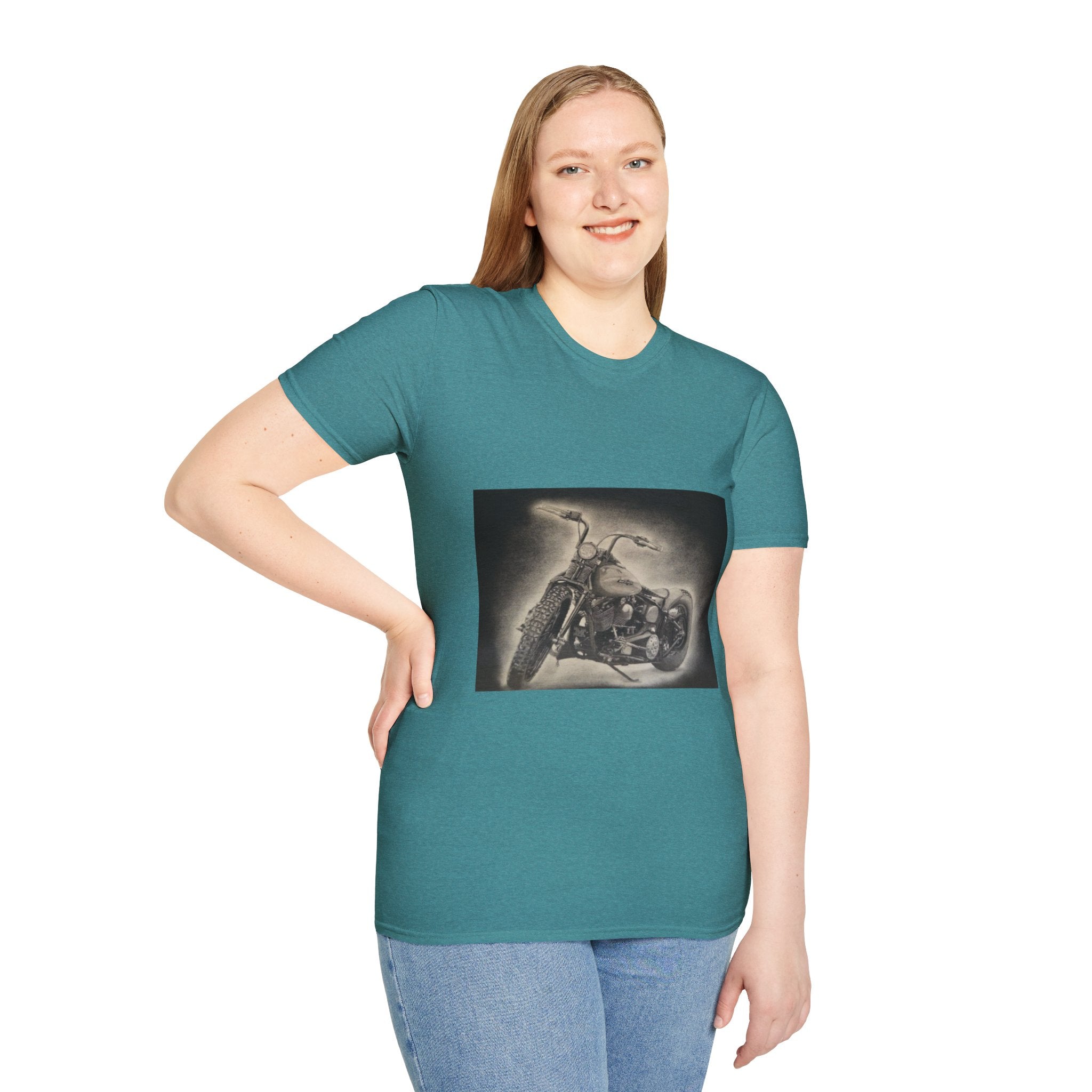 Custom Bobber Bike Canvas T-Shirt