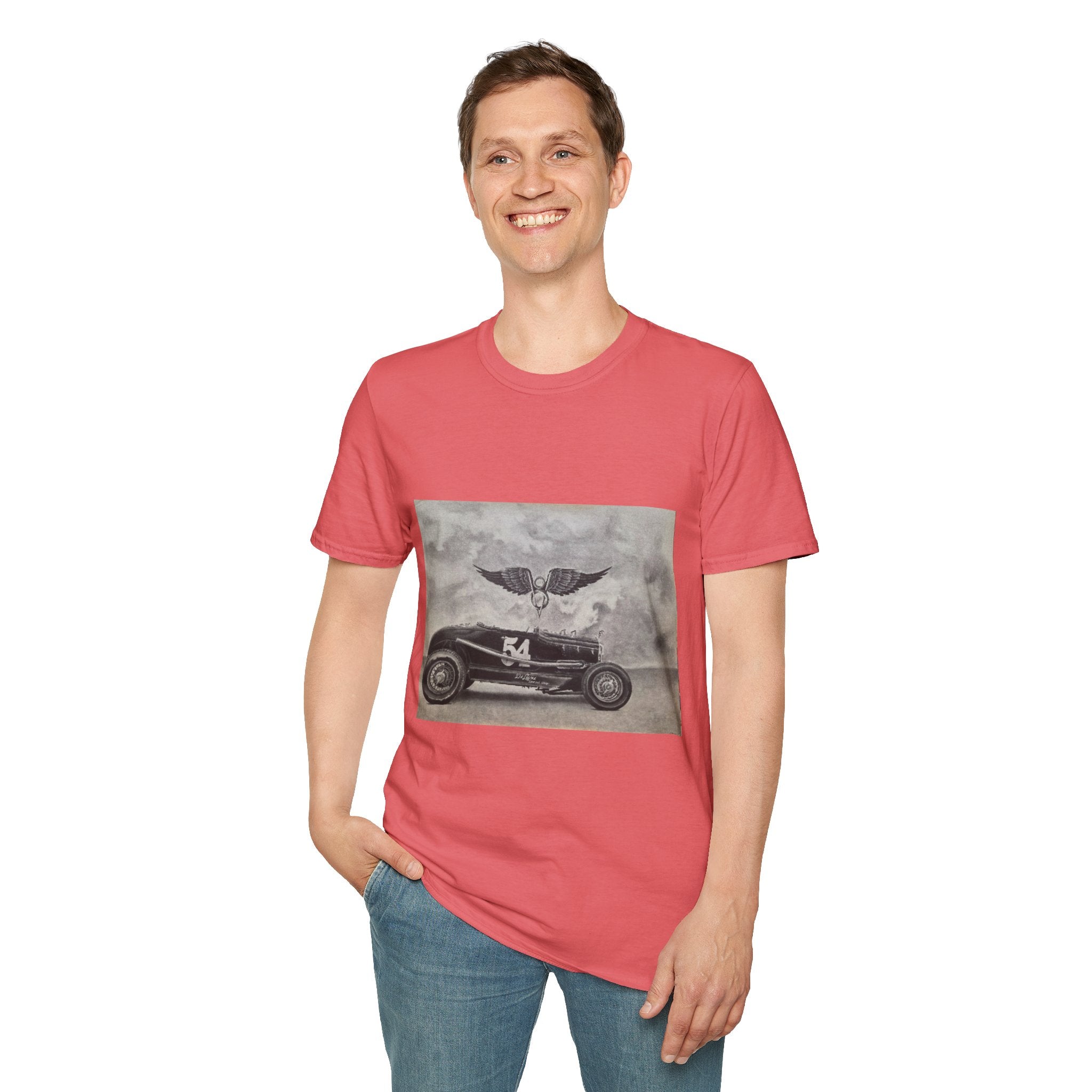 Hotrod Racer No. 54 Softstyle T-Shirt