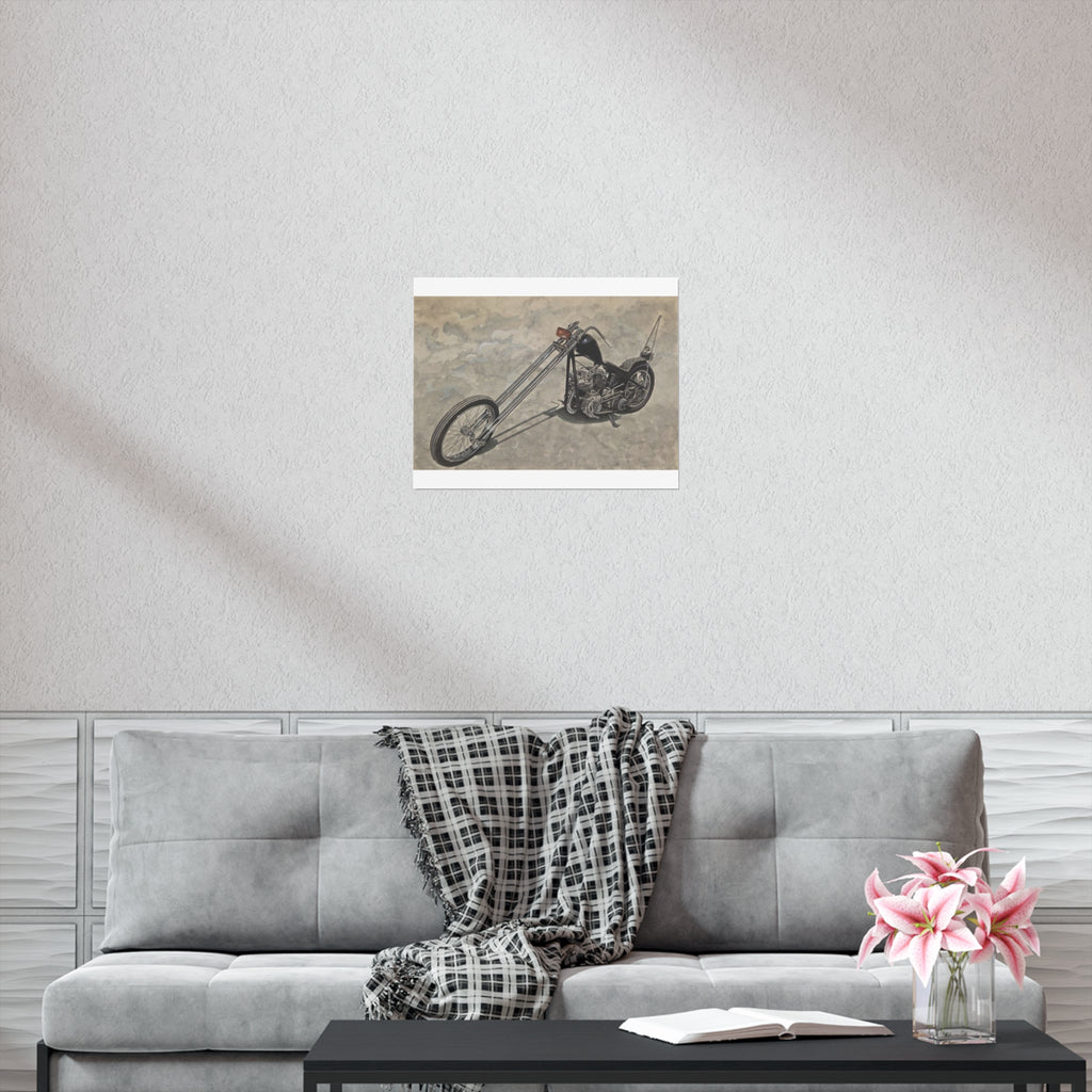 Forked Lightning Motorcycle Poster