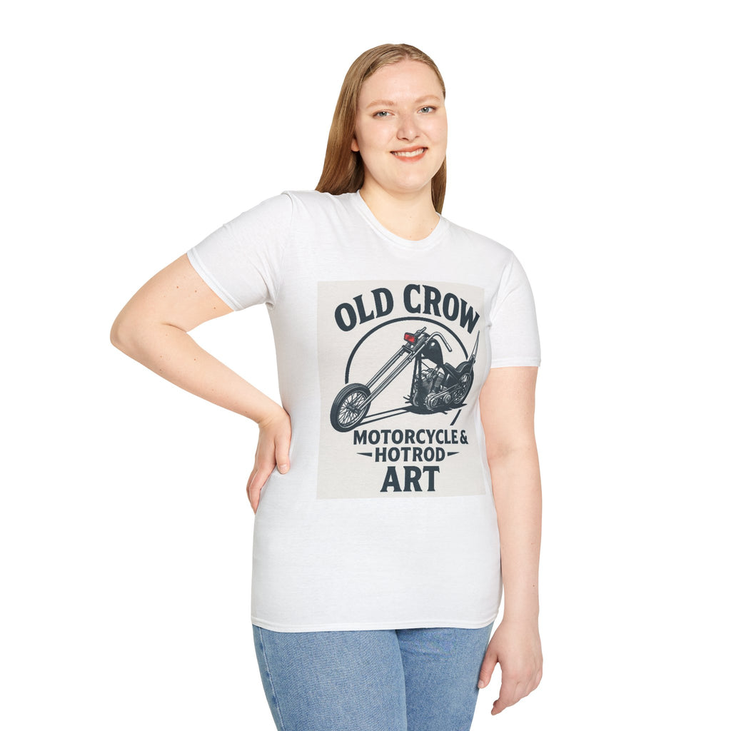 Old Crow Long Fork Chopper Sticker T-Shirt