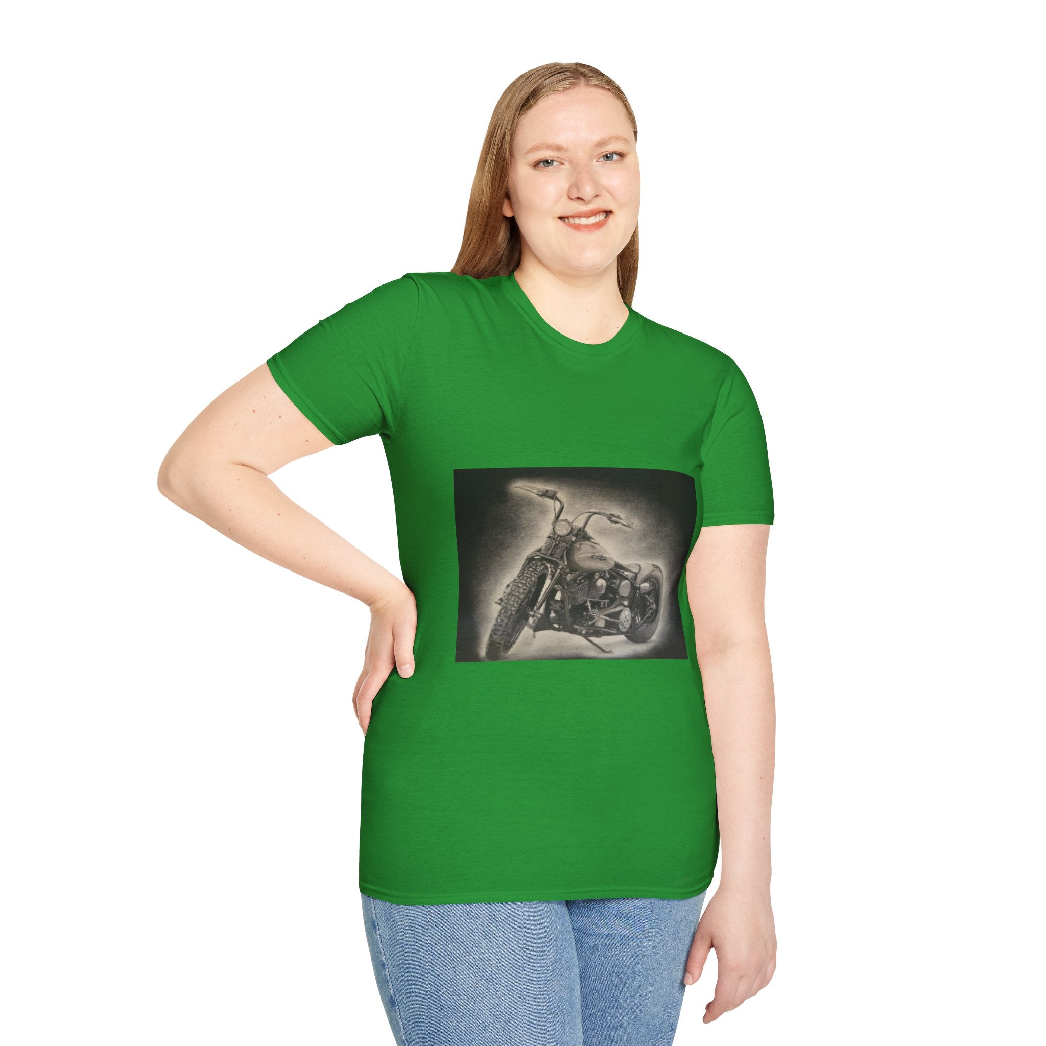 Custom Bobber Bike Canvas T-Shirt