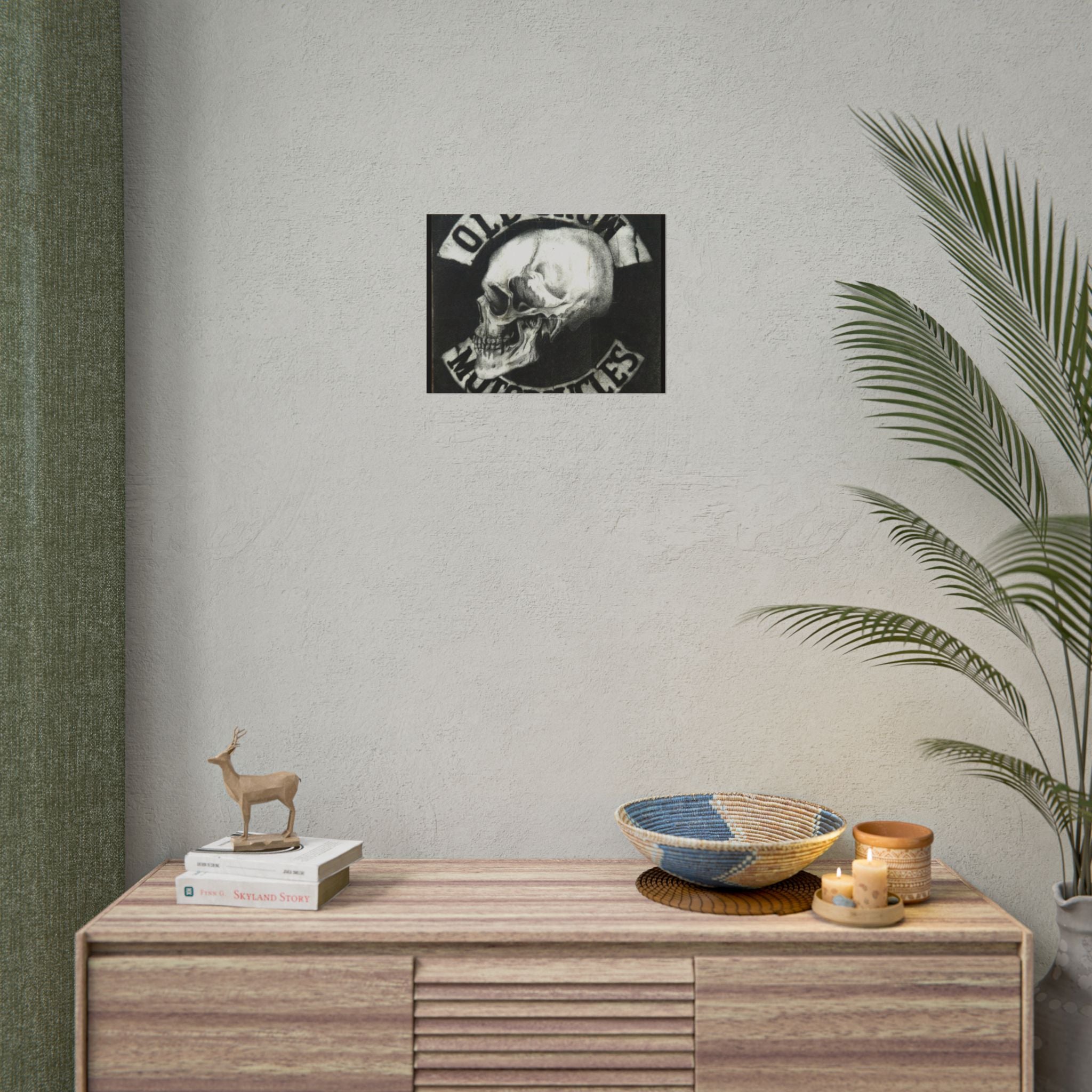 Vintage Motorcycle Skull Rolled Posters